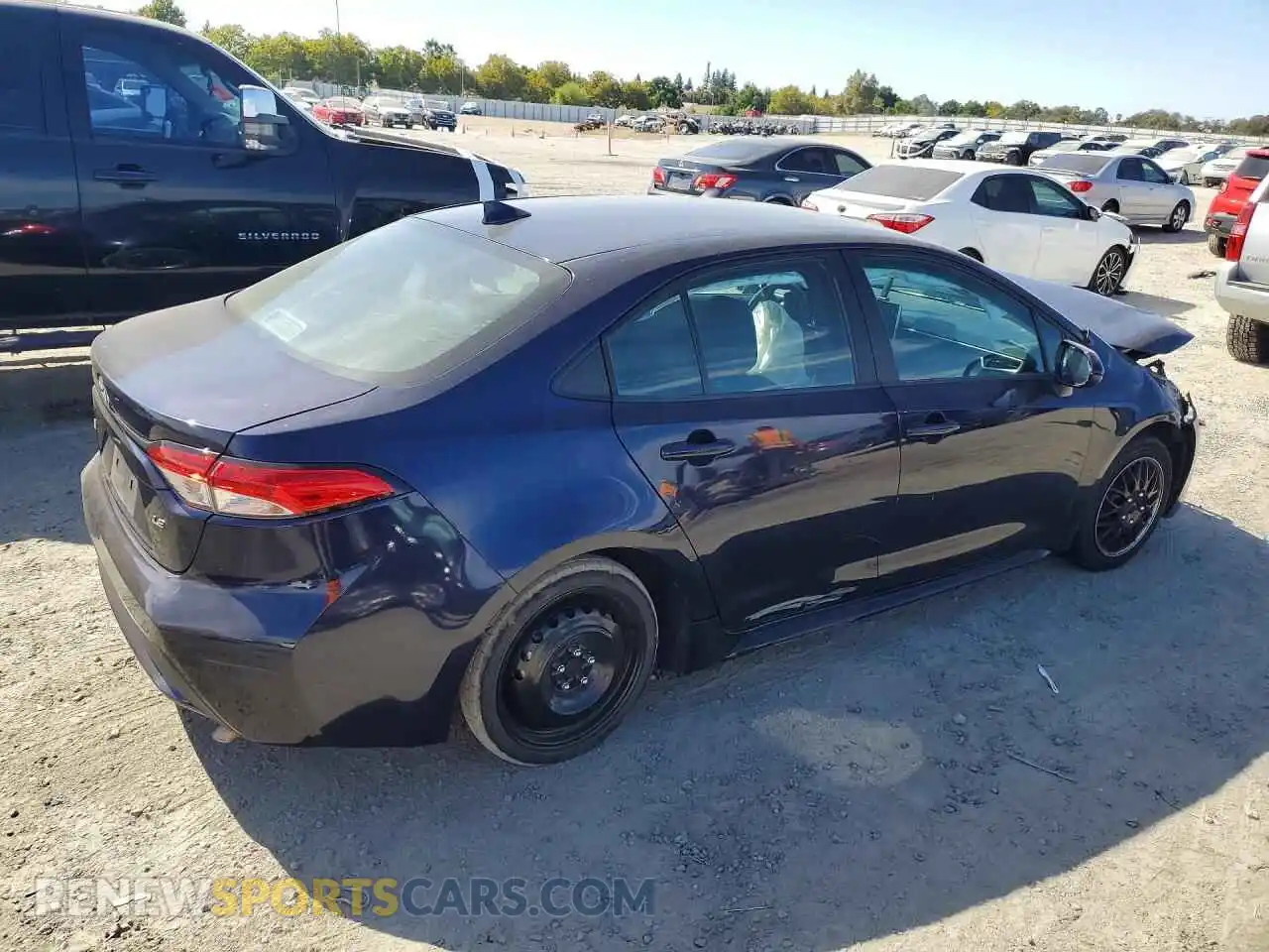 3 fotografías del automóvil dañado 5YFEPMAE2MP164834 TOYOTA COROLLA 2021