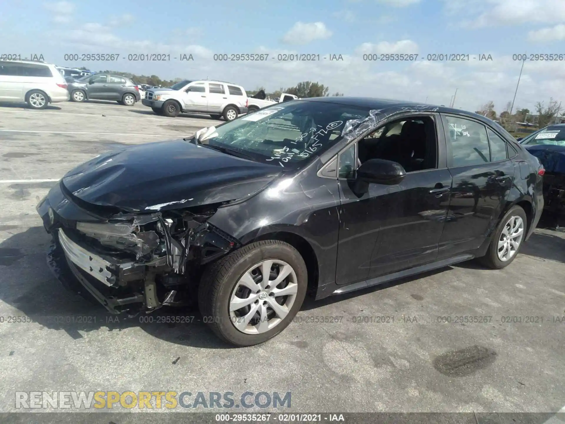 2 Photograph of a damaged car 5YFEPMAE2MP185165 TOYOTA COROLLA 2021