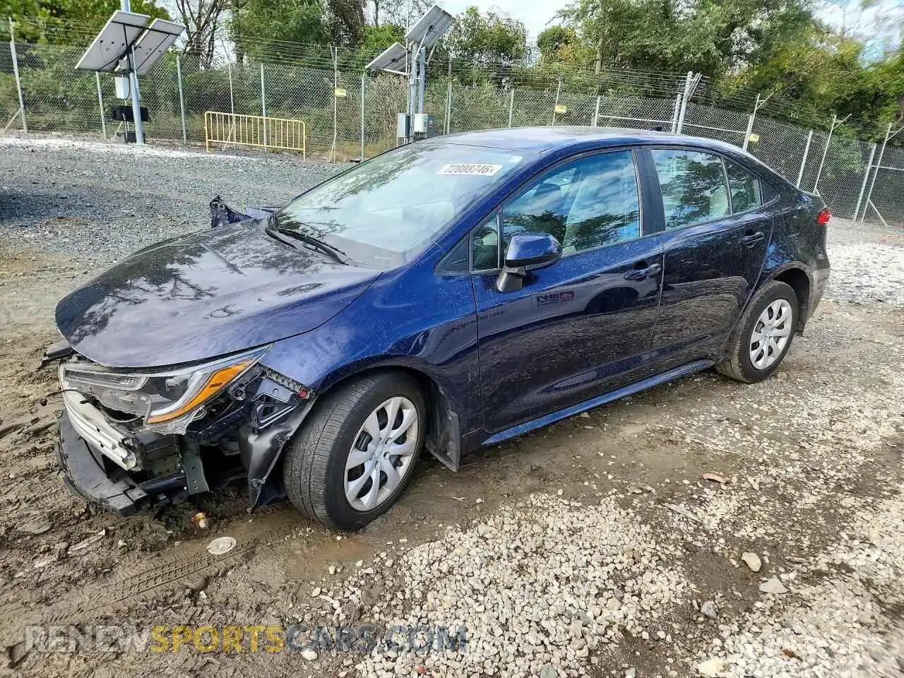1 Photograph of a damaged car 5YFEPMAE2MP196022 TOYOTA COROLLA 2021