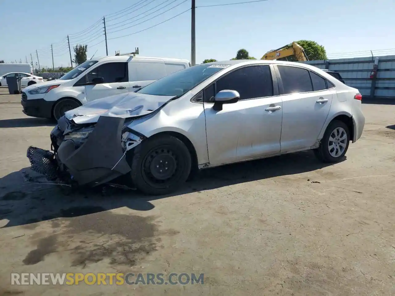1 Photograph of a damaged car 5YFEPMAE3MP162333 TOYOTA COROLLA 2021