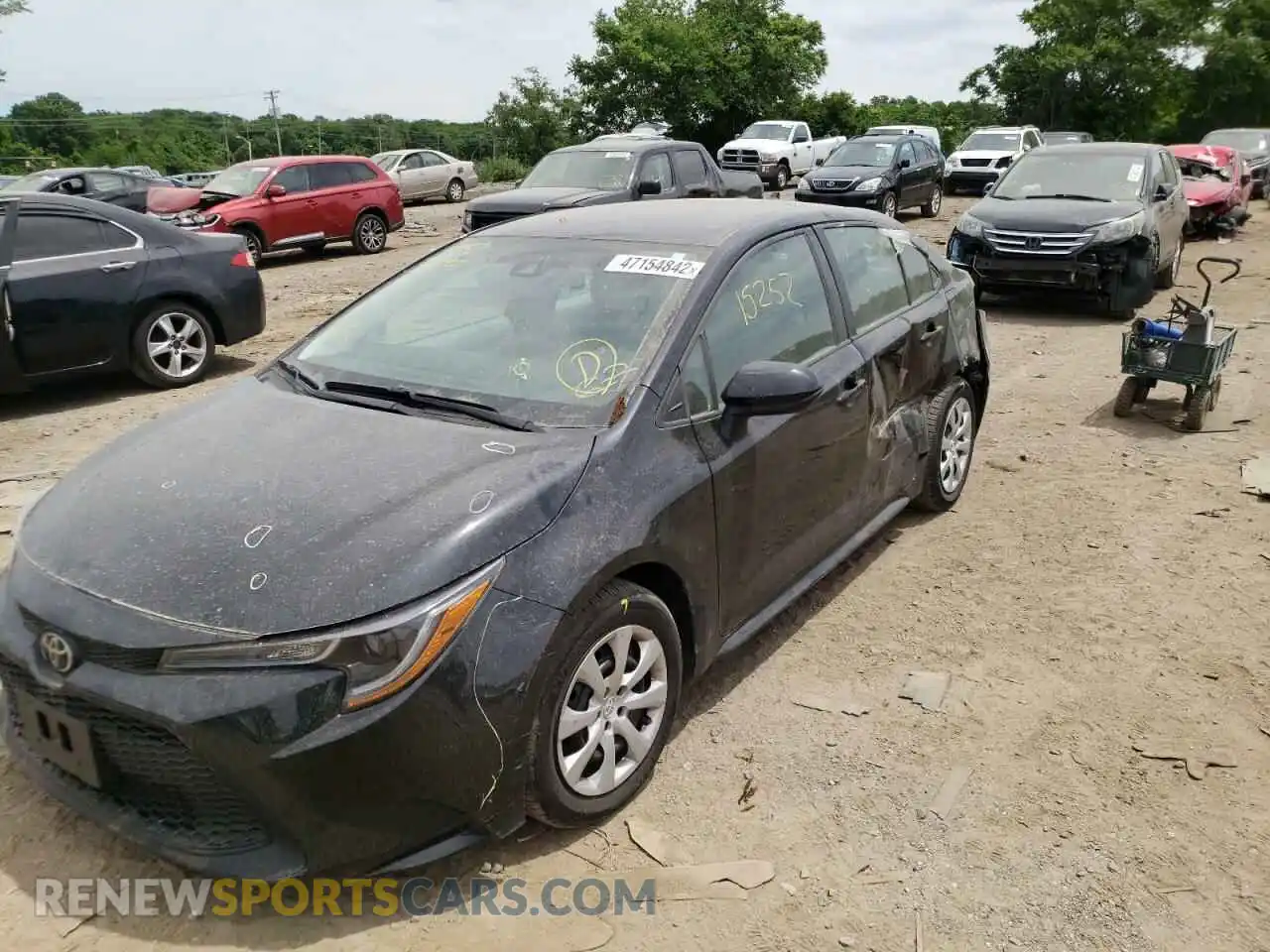 2 Photograph of a damaged car 5YFEPMAE3MP162350 TOYOTA COROLLA 2021