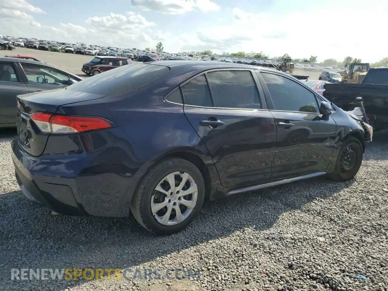 3 fotografías del automóvil dañado 5YFEPMAE3MP178967 TOYOTA COROLLA 2021