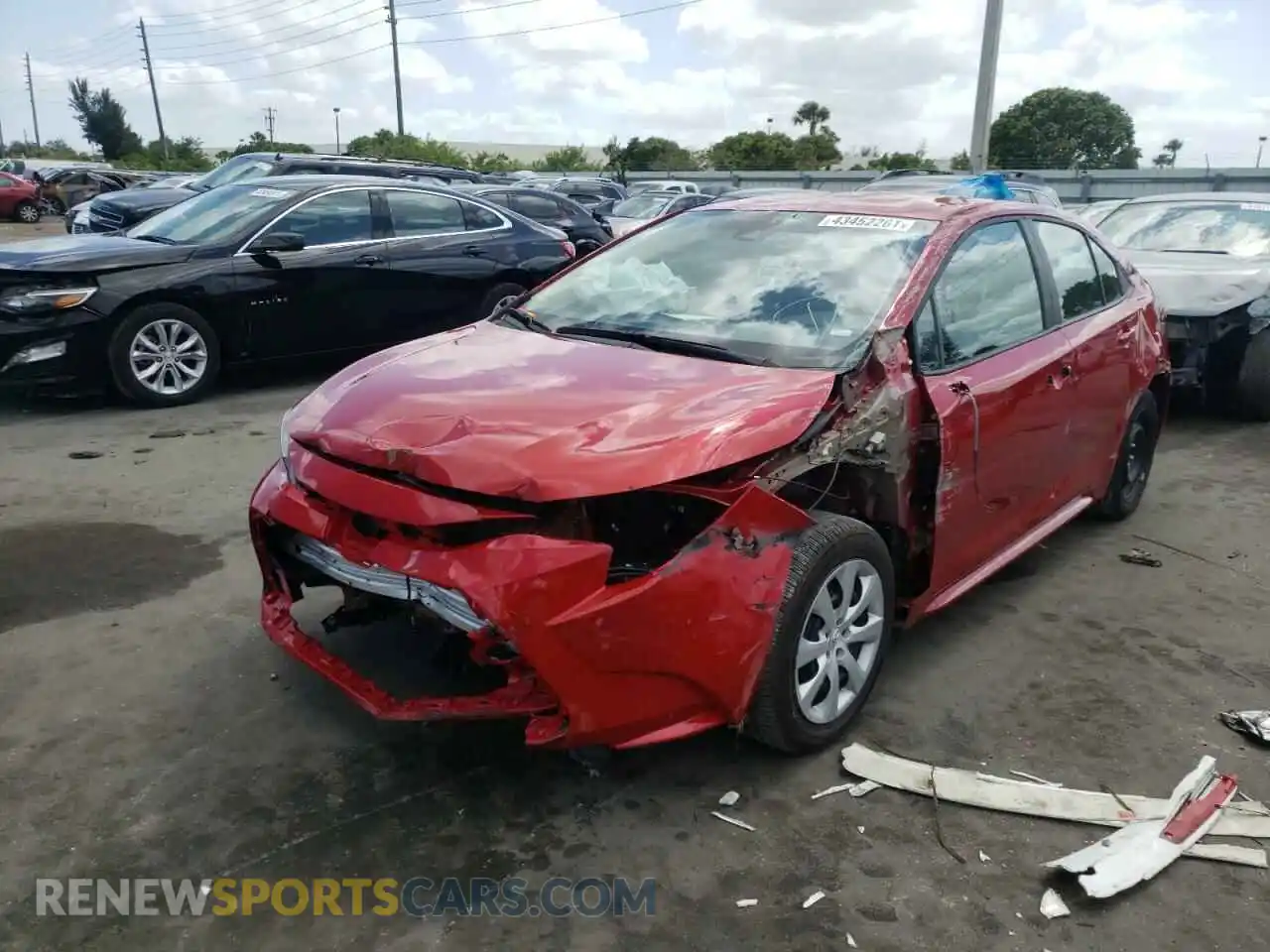 2 Photograph of a damaged car 5YFEPMAE3MP181268 TOYOTA COROLLA 2021