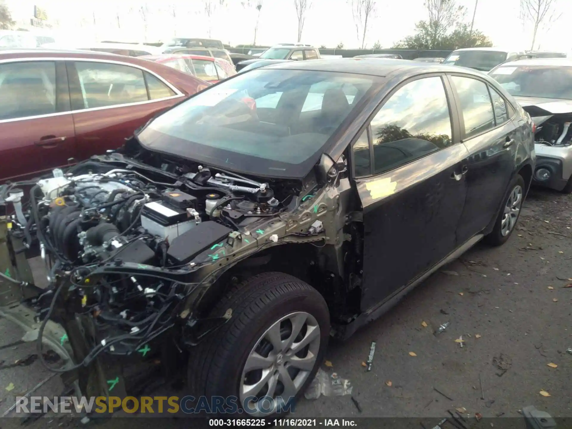 2 Photograph of a damaged car 5YFEPMAE3MP196689 TOYOTA COROLLA 2021
