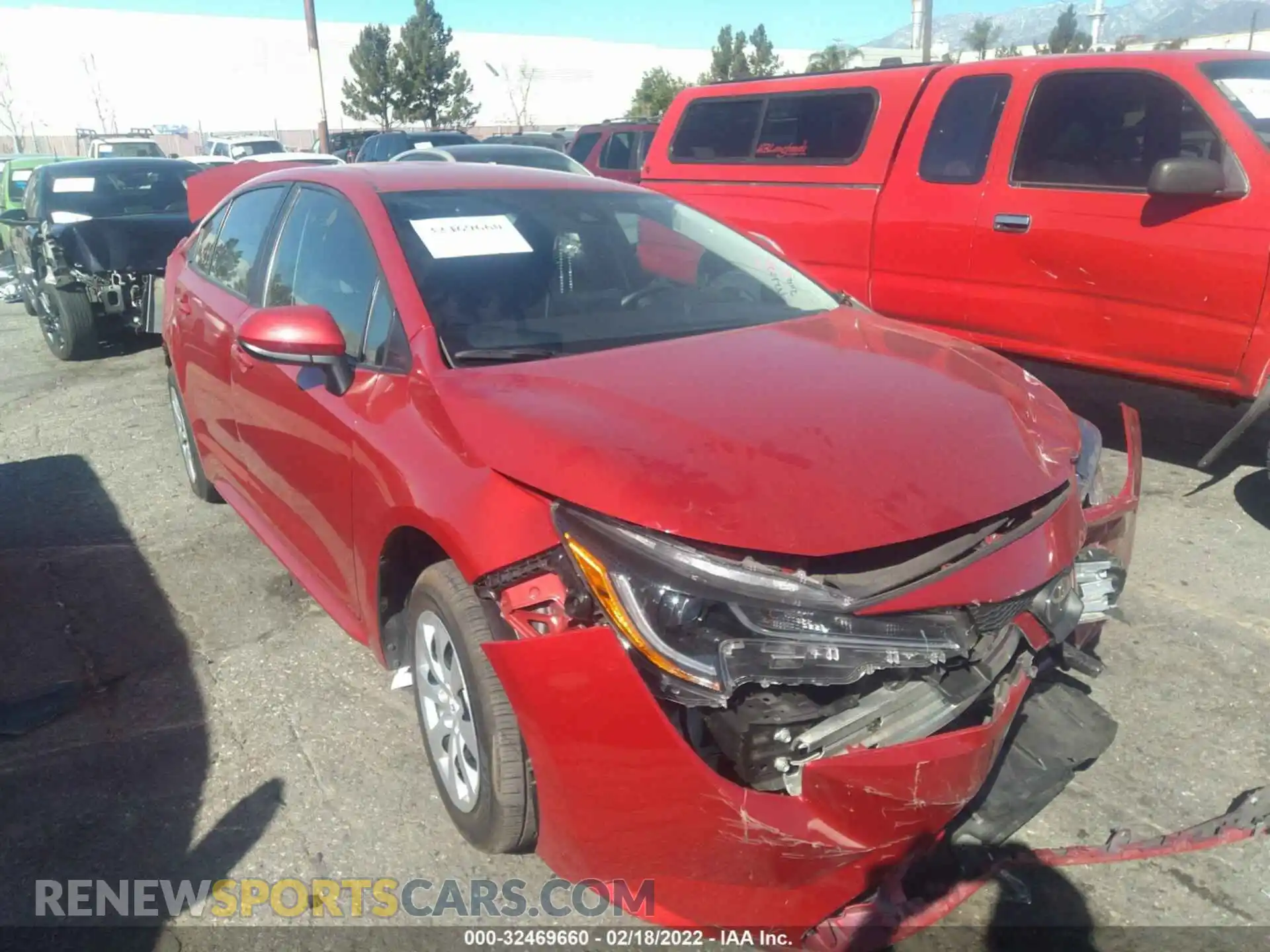 1 Photograph of a damaged car 5YFEPMAE3MP197339 TOYOTA COROLLA 2021