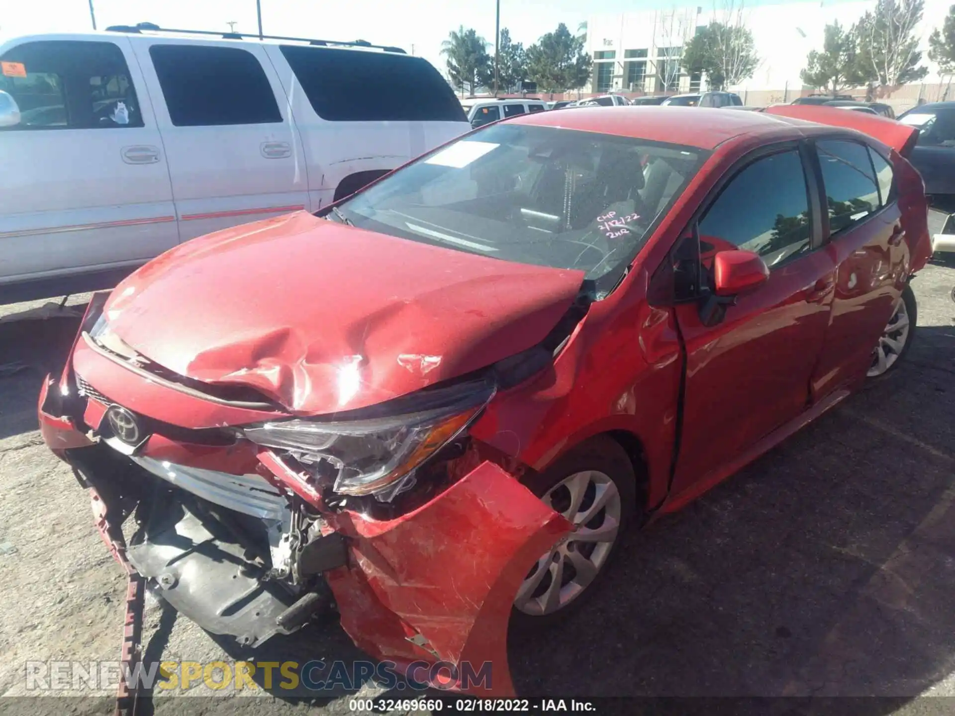 2 Photograph of a damaged car 5YFEPMAE3MP197339 TOYOTA COROLLA 2021