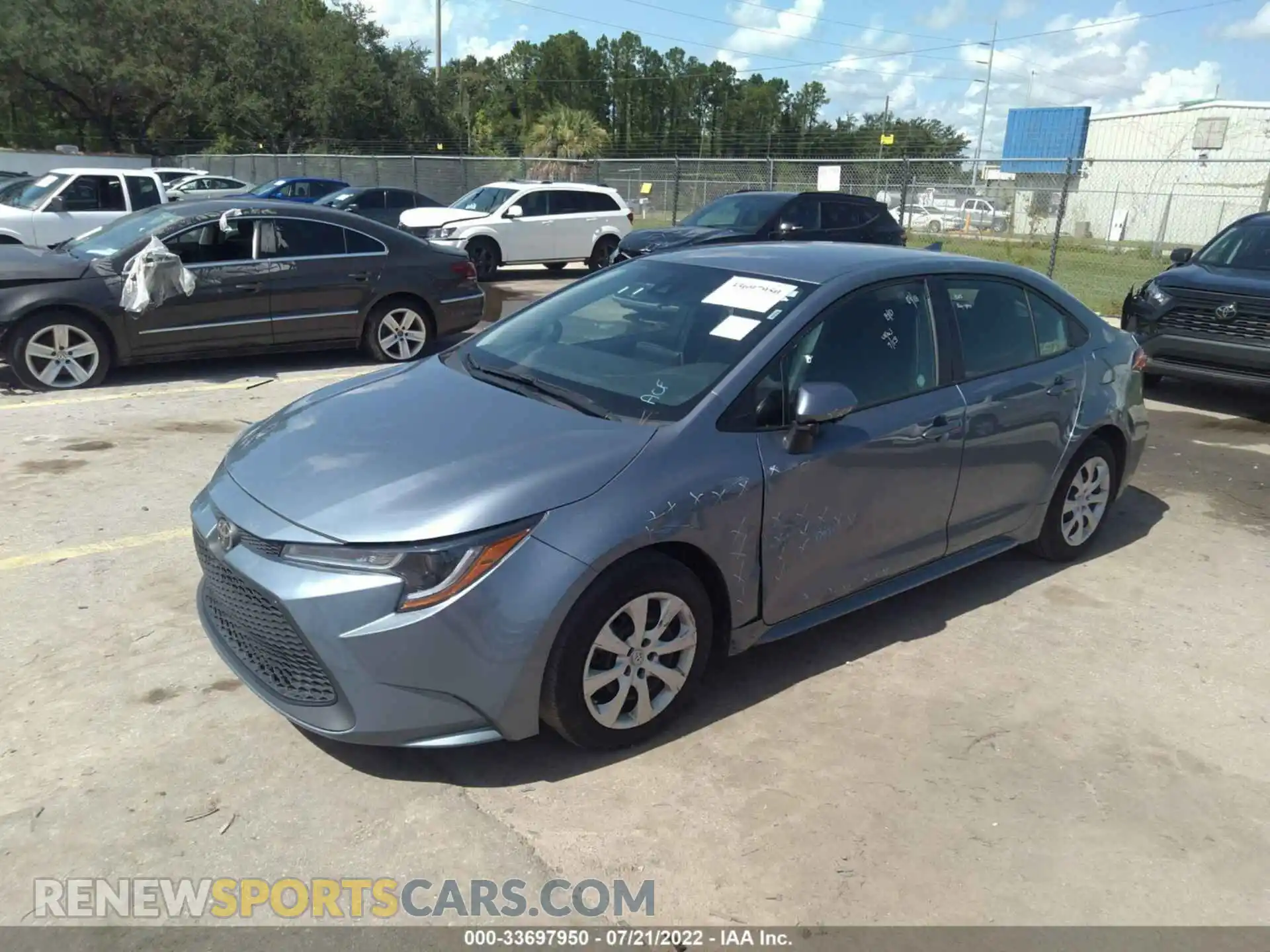 2 Photograph of a damaged car 5YFEPMAE3MP218447 TOYOTA COROLLA 2021