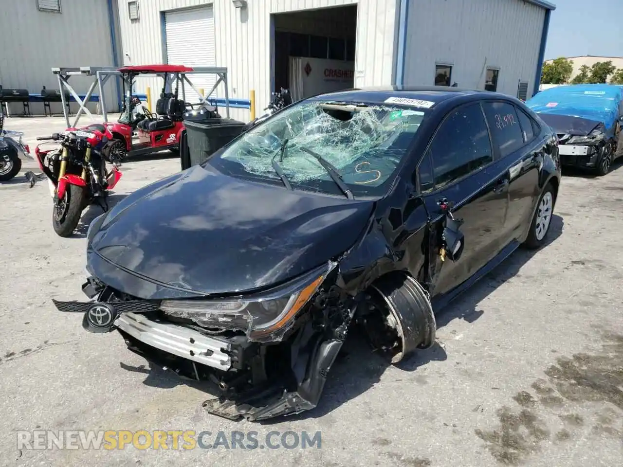 2 Photograph of a damaged car 5YFEPMAE3MP227438 TOYOTA COROLLA 2021