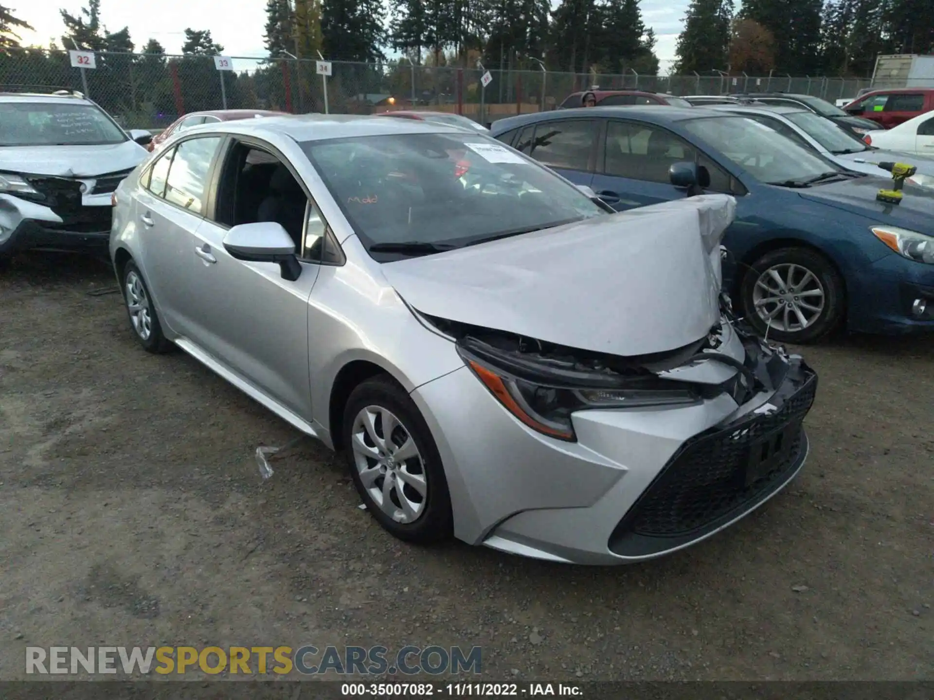 1 Photograph of a damaged car 5YFEPMAE3MP245258 TOYOTA COROLLA 2021