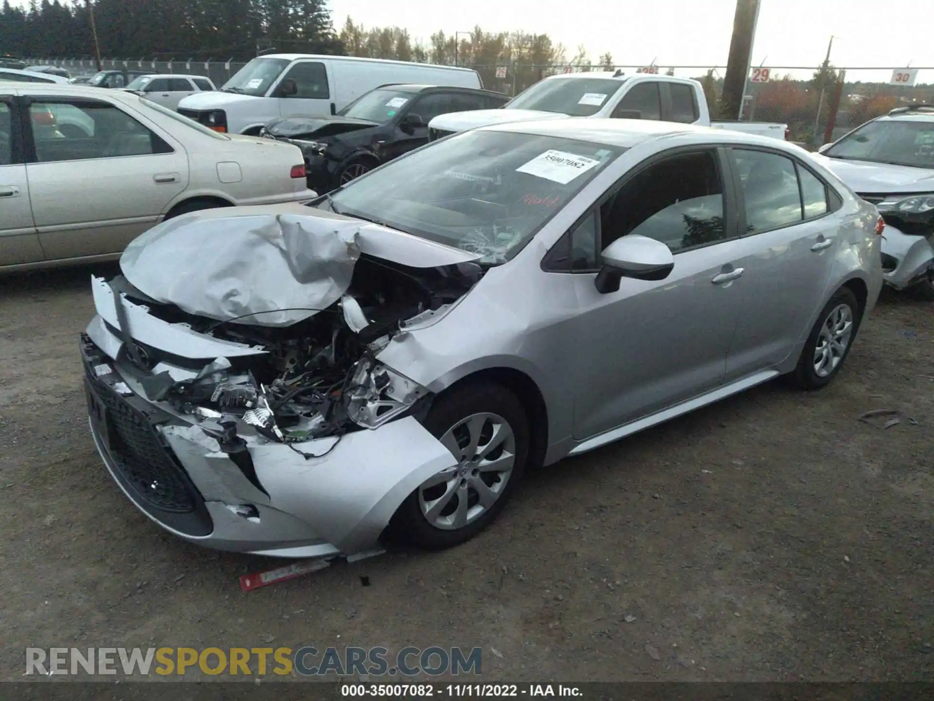 2 Photograph of a damaged car 5YFEPMAE3MP245258 TOYOTA COROLLA 2021