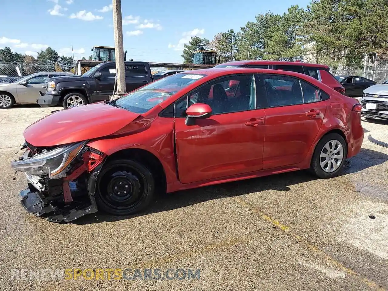 1 fotografías del automóvil dañado 5YFEPMAE4MP189881 TOYOTA COROLLA 2021