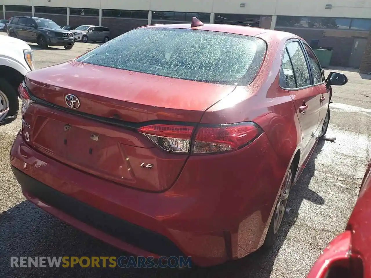 3 fotografías del automóvil dañado 5YFEPMAE4MP189881 TOYOTA COROLLA 2021