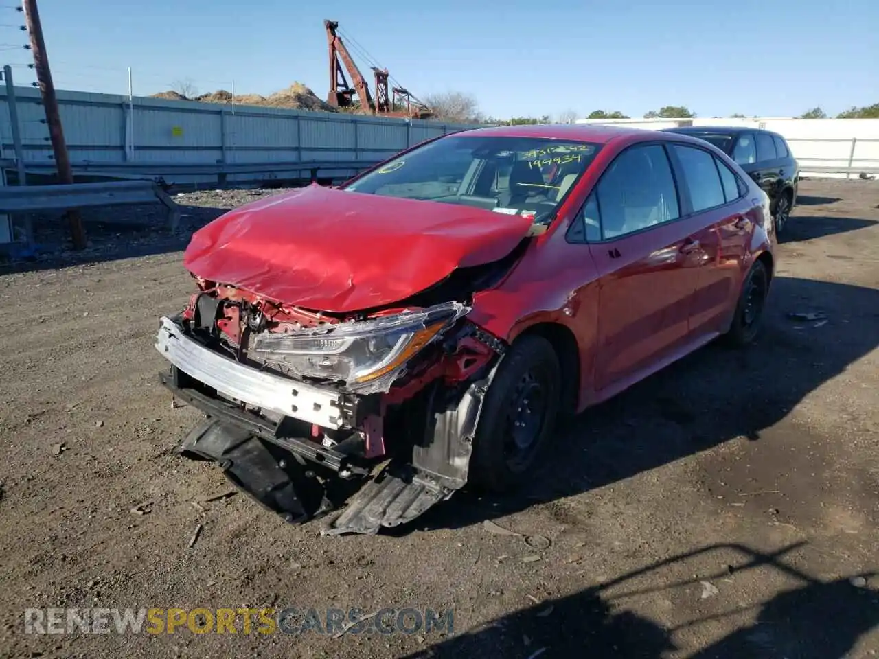 2 Photograph of a damaged car 5YFEPMAE4MP194434 TOYOTA COROLLA 2021
