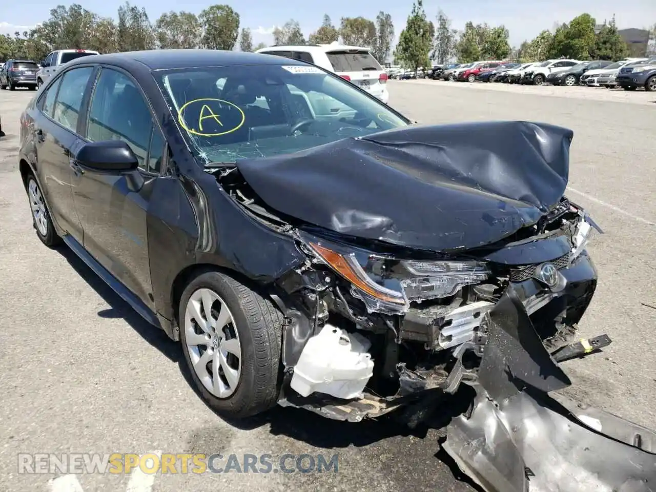 1 Photograph of a damaged car 5YFEPMAE4MP196037 TOYOTA COROLLA 2021