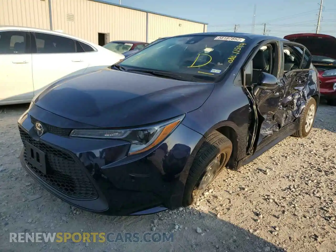 2 Photograph of a damaged car 5YFEPMAE4MP218957 TOYOTA COROLLA 2021
