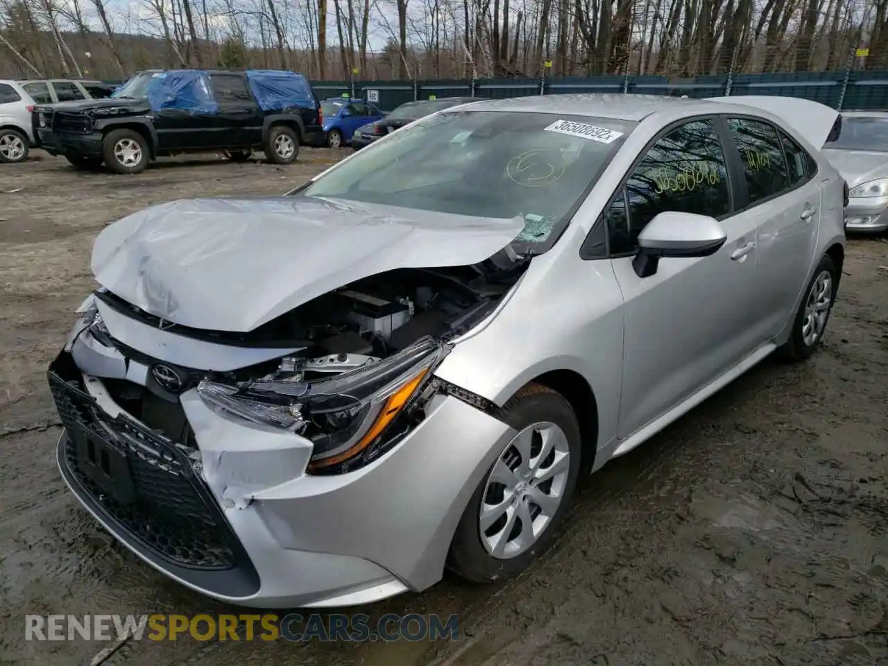 2 Photograph of a damaged car 5YFEPMAE4MP243597 TOYOTA COROLLA 2021