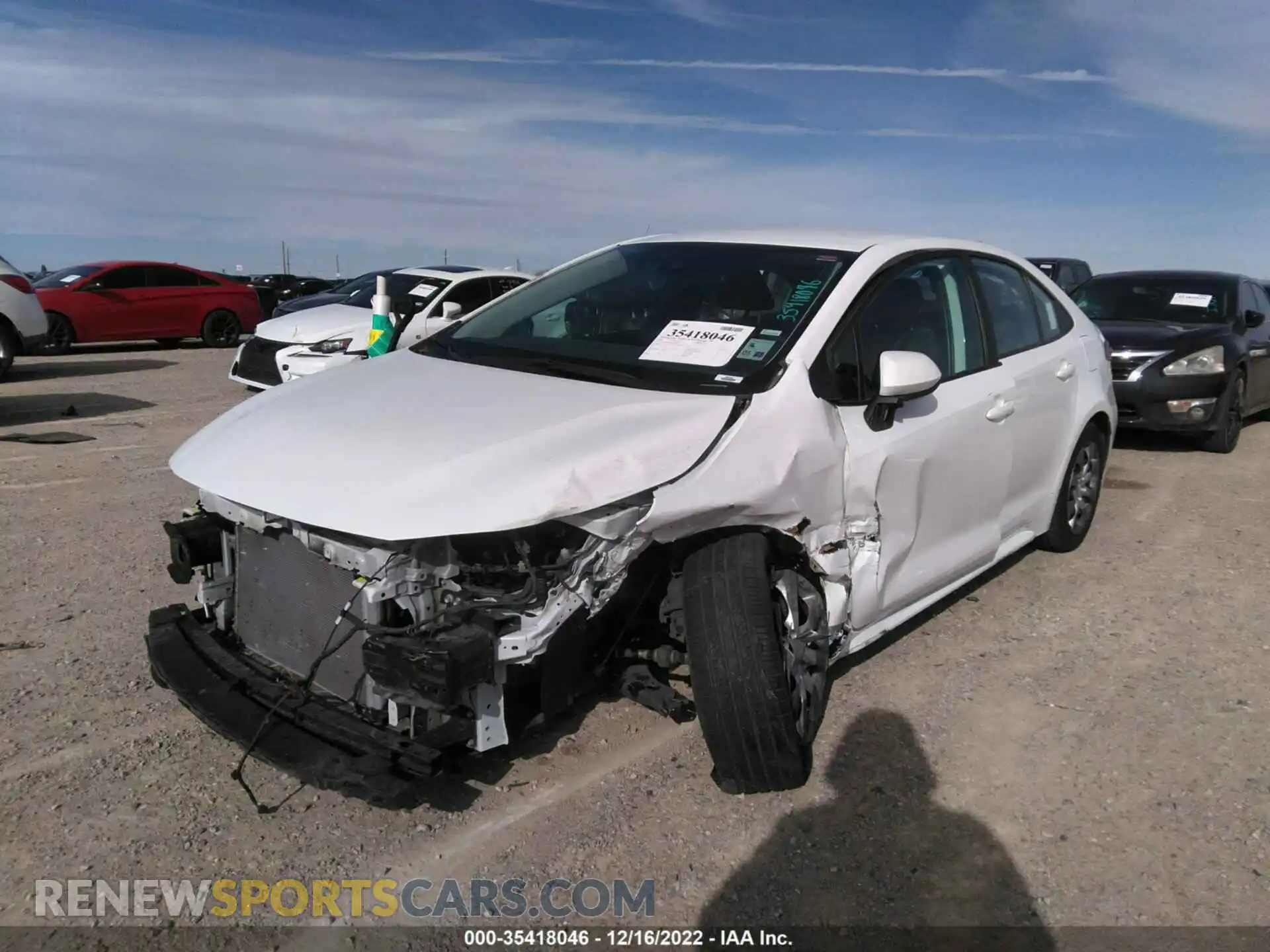 2 Photograph of a damaged car 5YFEPMAE4MP254597 TOYOTA COROLLA 2021