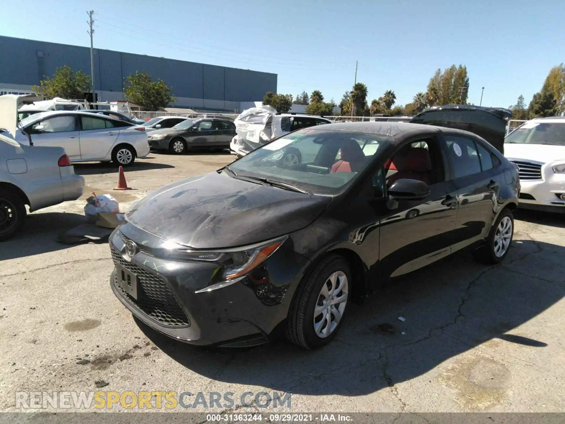 2 Photograph of a damaged car 5YFEPMAE4MP258326 TOYOTA COROLLA 2021