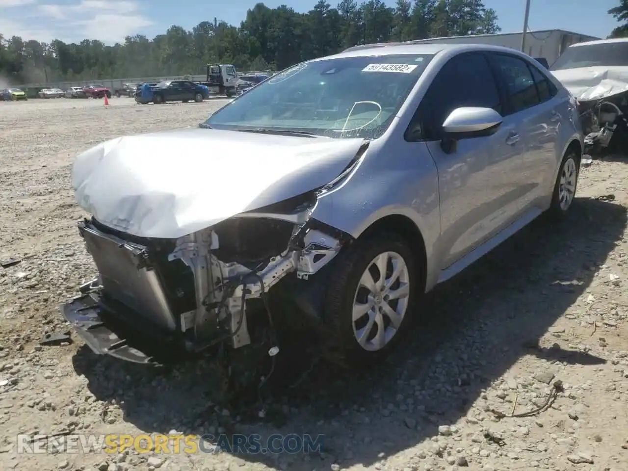 2 Photograph of a damaged car 5YFEPMAE4MP258858 TOYOTA COROLLA 2021