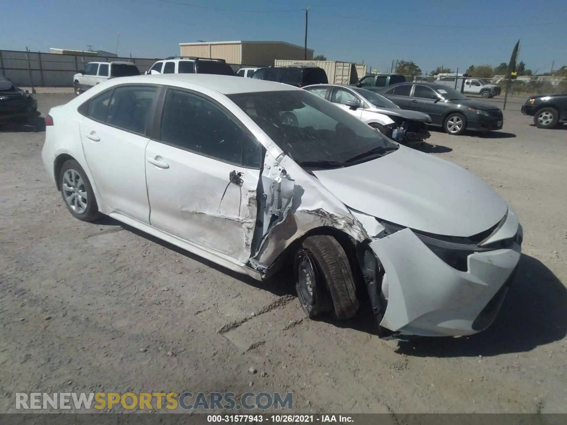1 Photograph of a damaged car 5YFEPMAE4MP263087 TOYOTA COROLLA 2021