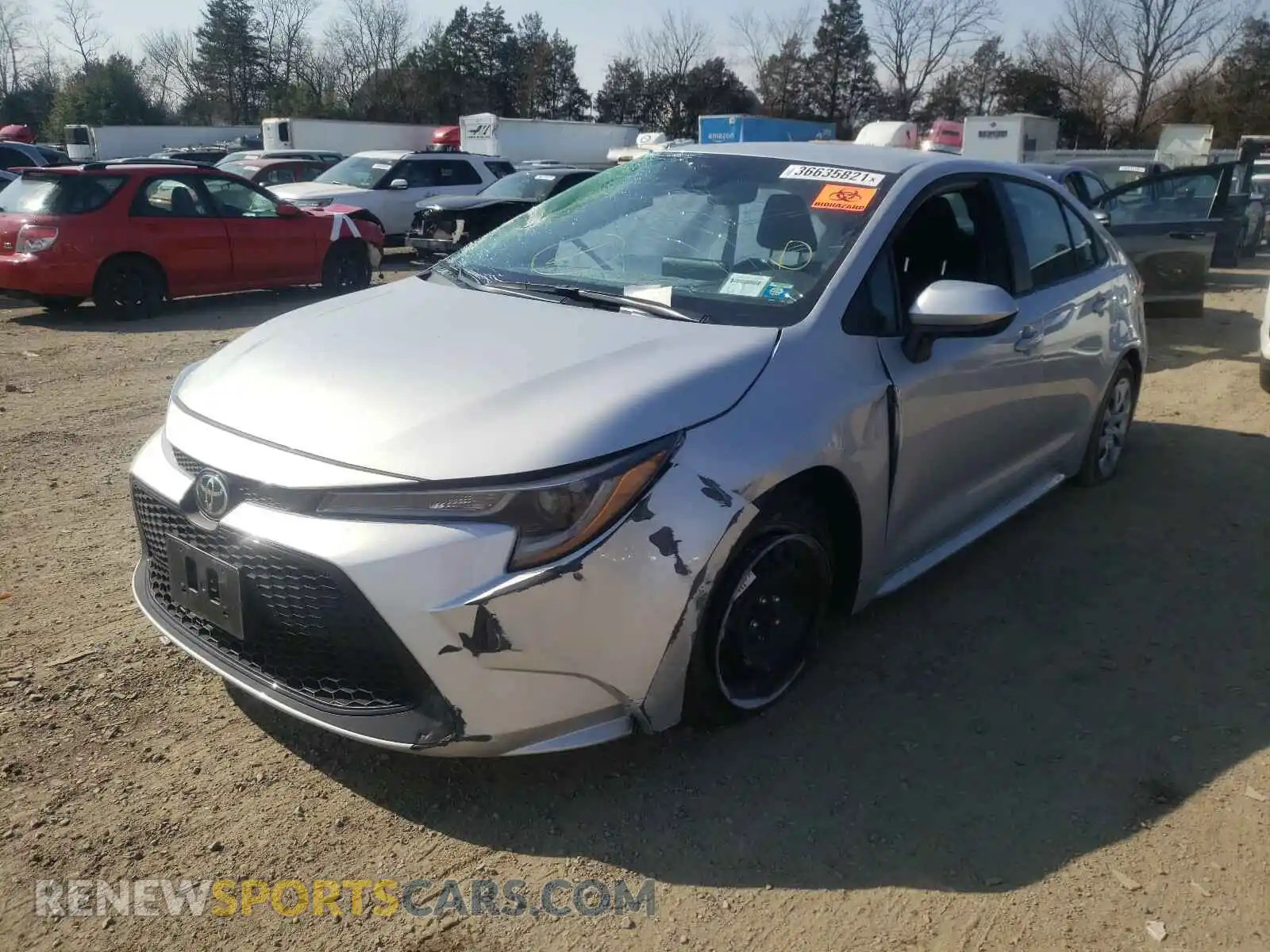 2 Photograph of a damaged car 5YFEPMAE5MP183006 TOYOTA COROLLA 2021