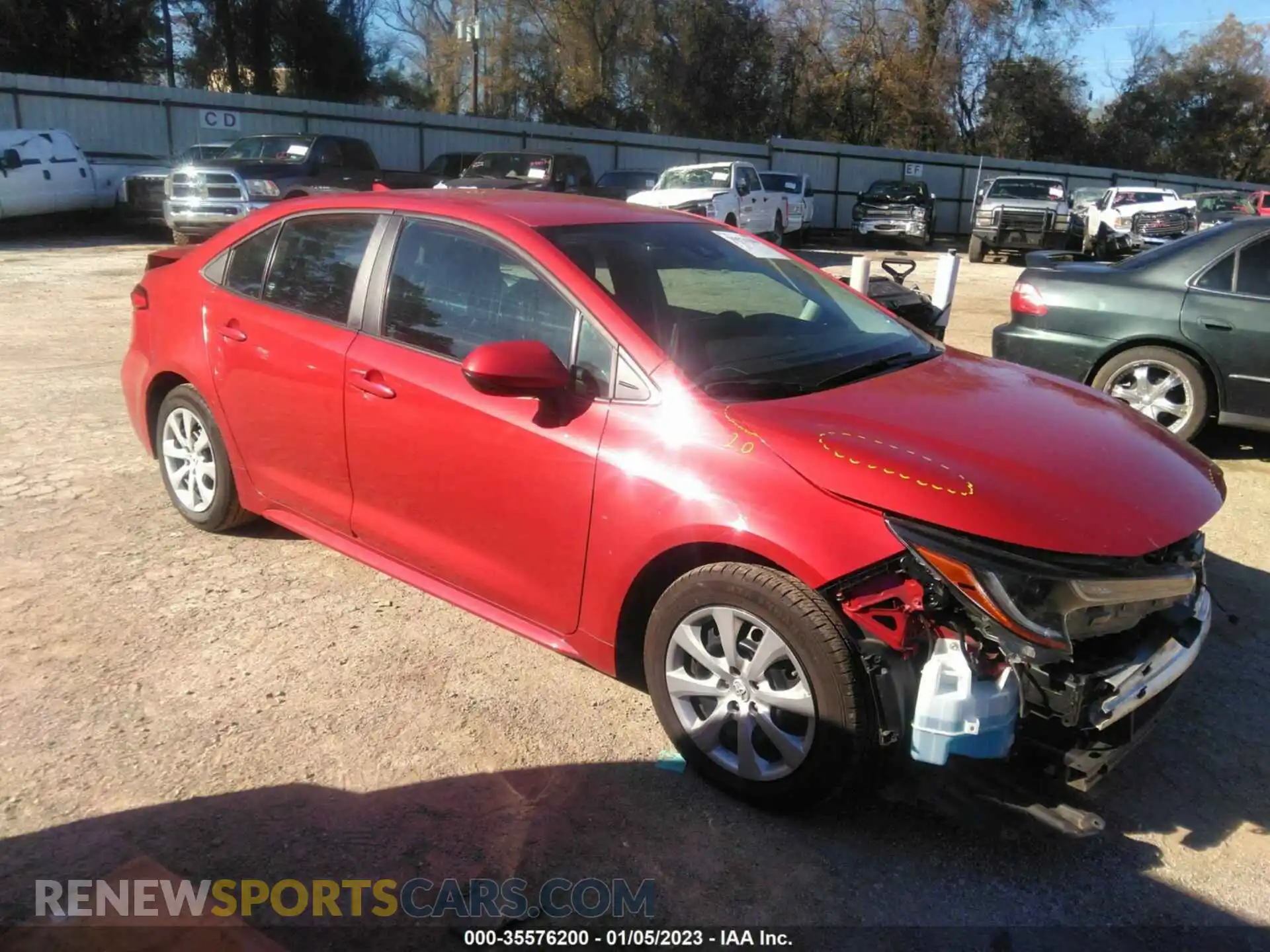 1 Photograph of a damaged car 5YFEPMAE5MP192482 TOYOTA COROLLA 2021