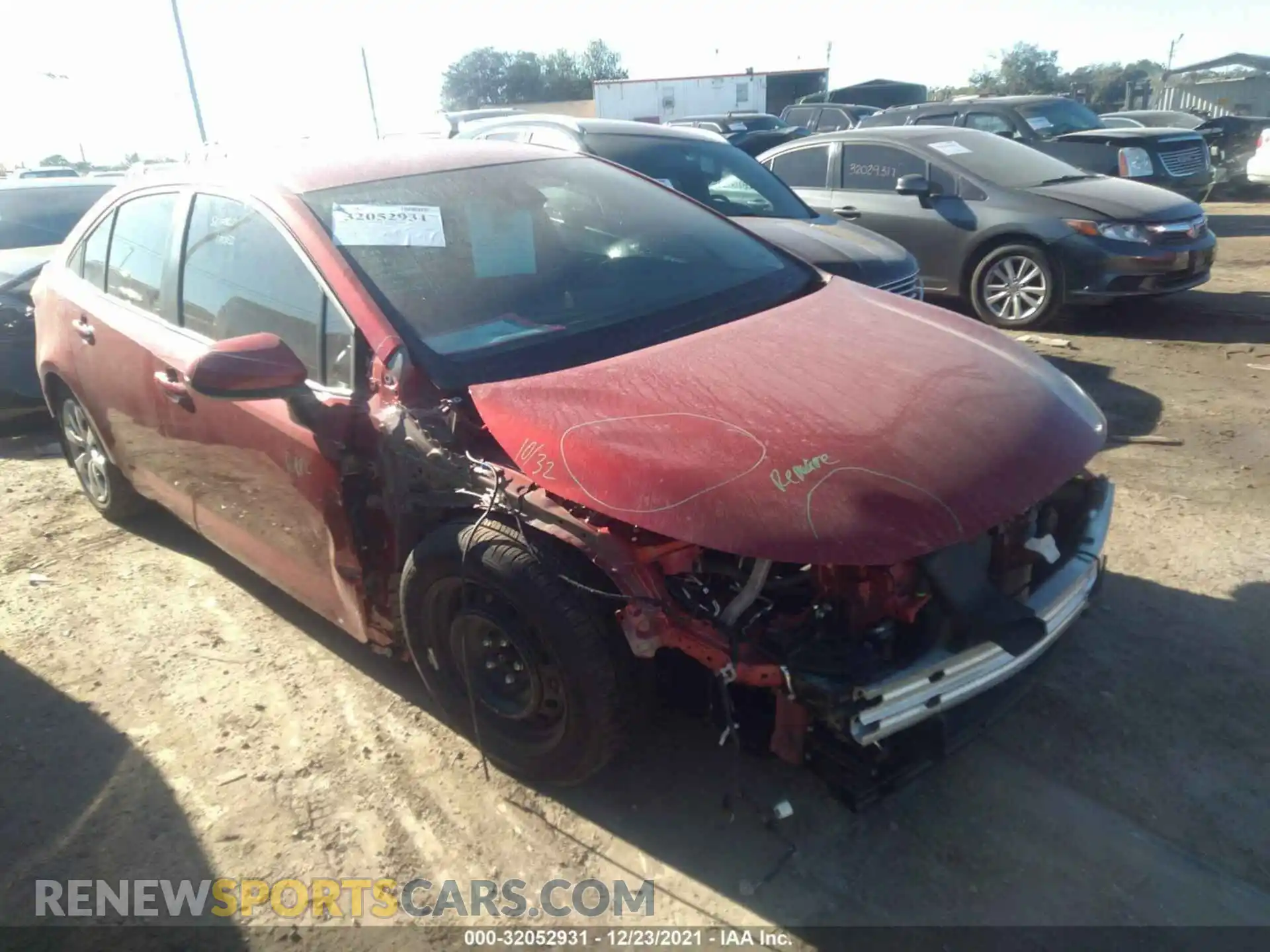 1 Photograph of a damaged car 5YFEPMAE5MP195043 TOYOTA COROLLA 2021