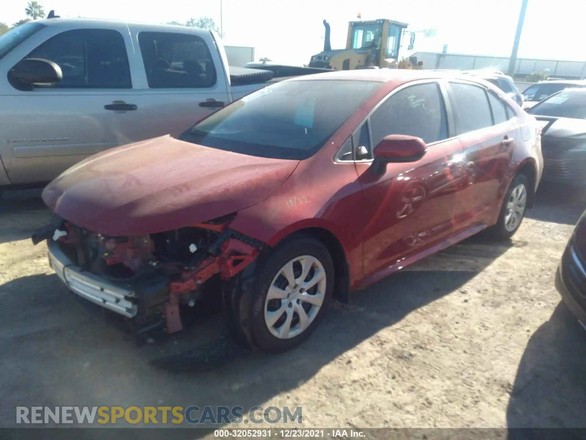 2 Photograph of a damaged car 5YFEPMAE5MP195043 TOYOTA COROLLA 2021