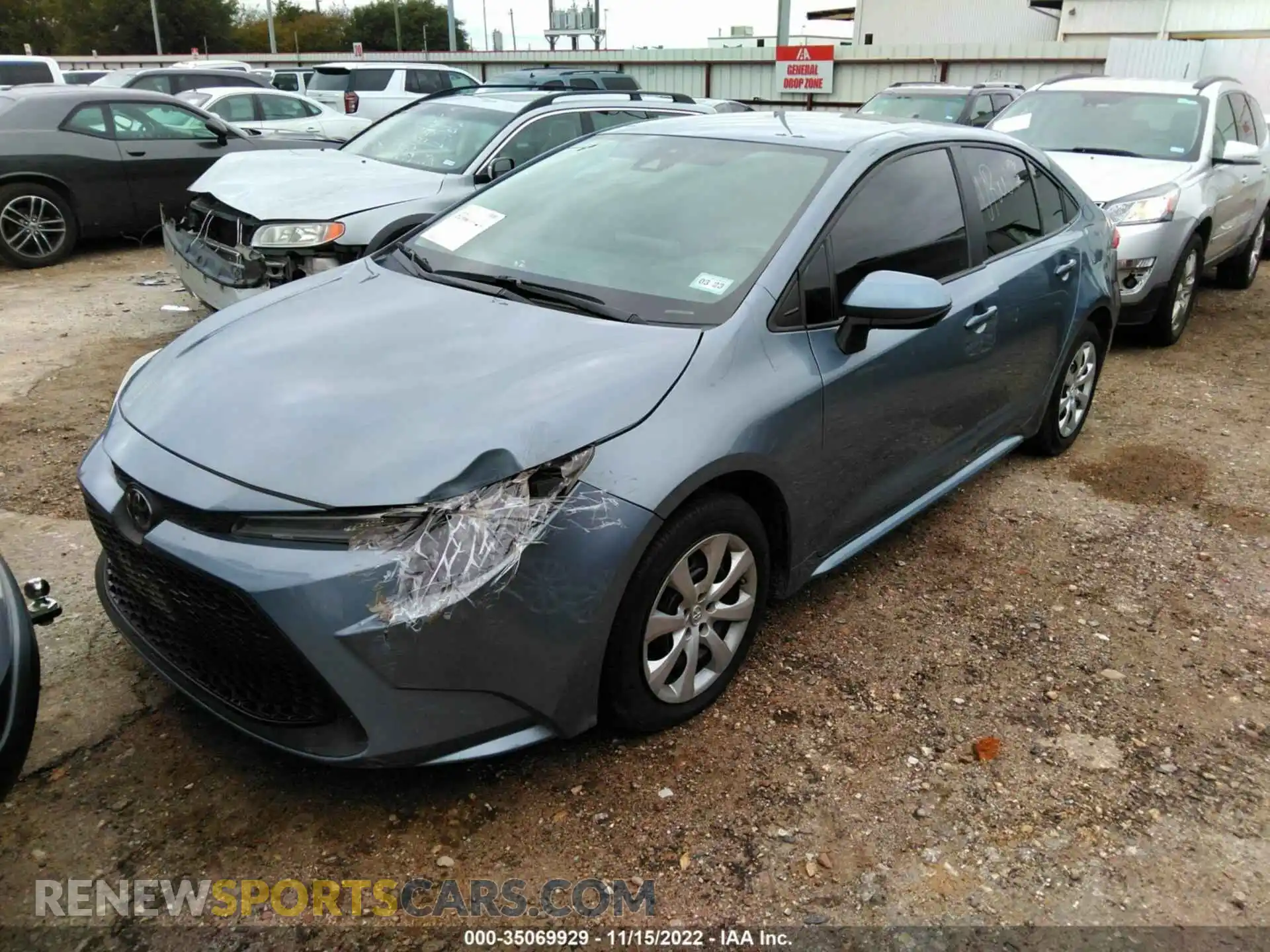 2 Photograph of a damaged car 5YFEPMAE5MP236576 TOYOTA COROLLA 2021