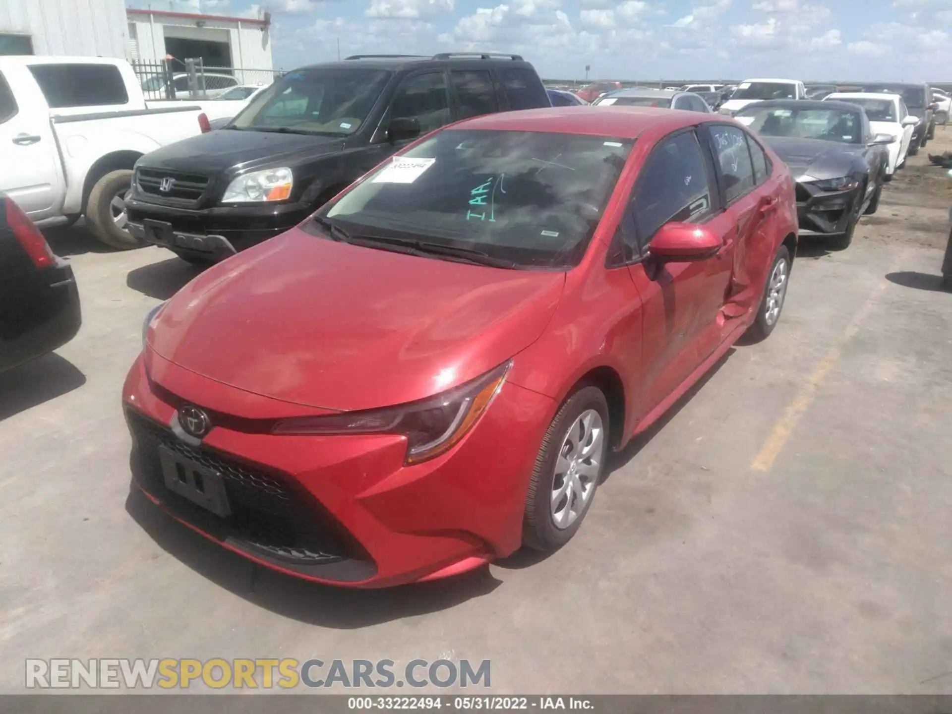 2 Photograph of a damaged car 5YFEPMAE5MP238795 TOYOTA COROLLA 2021