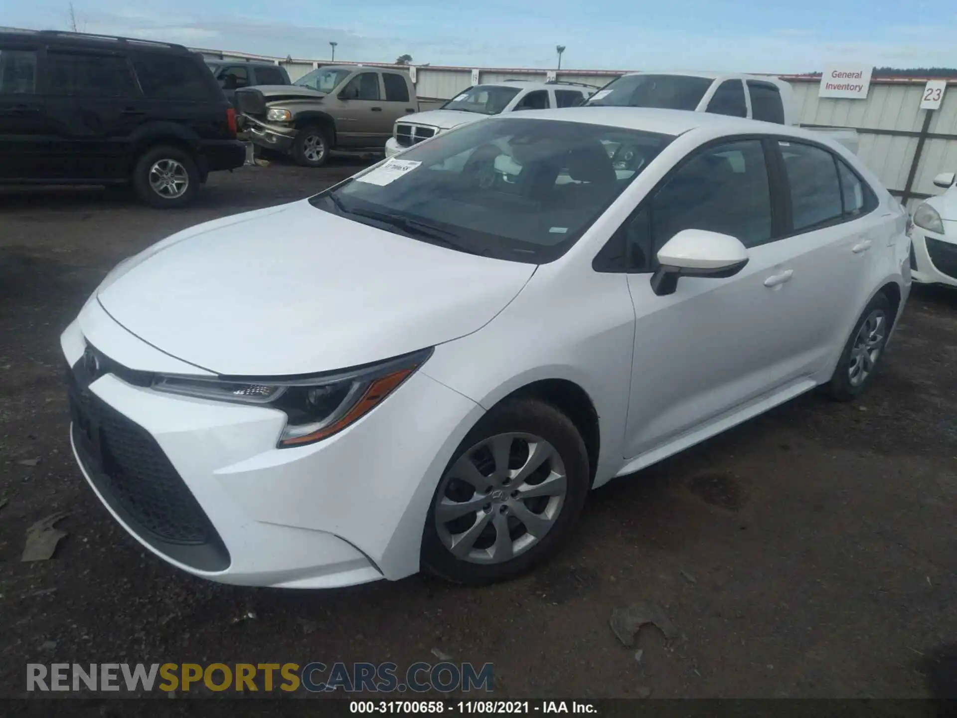 2 Photograph of a damaged car 5YFEPMAE5MP245262 TOYOTA COROLLA 2021