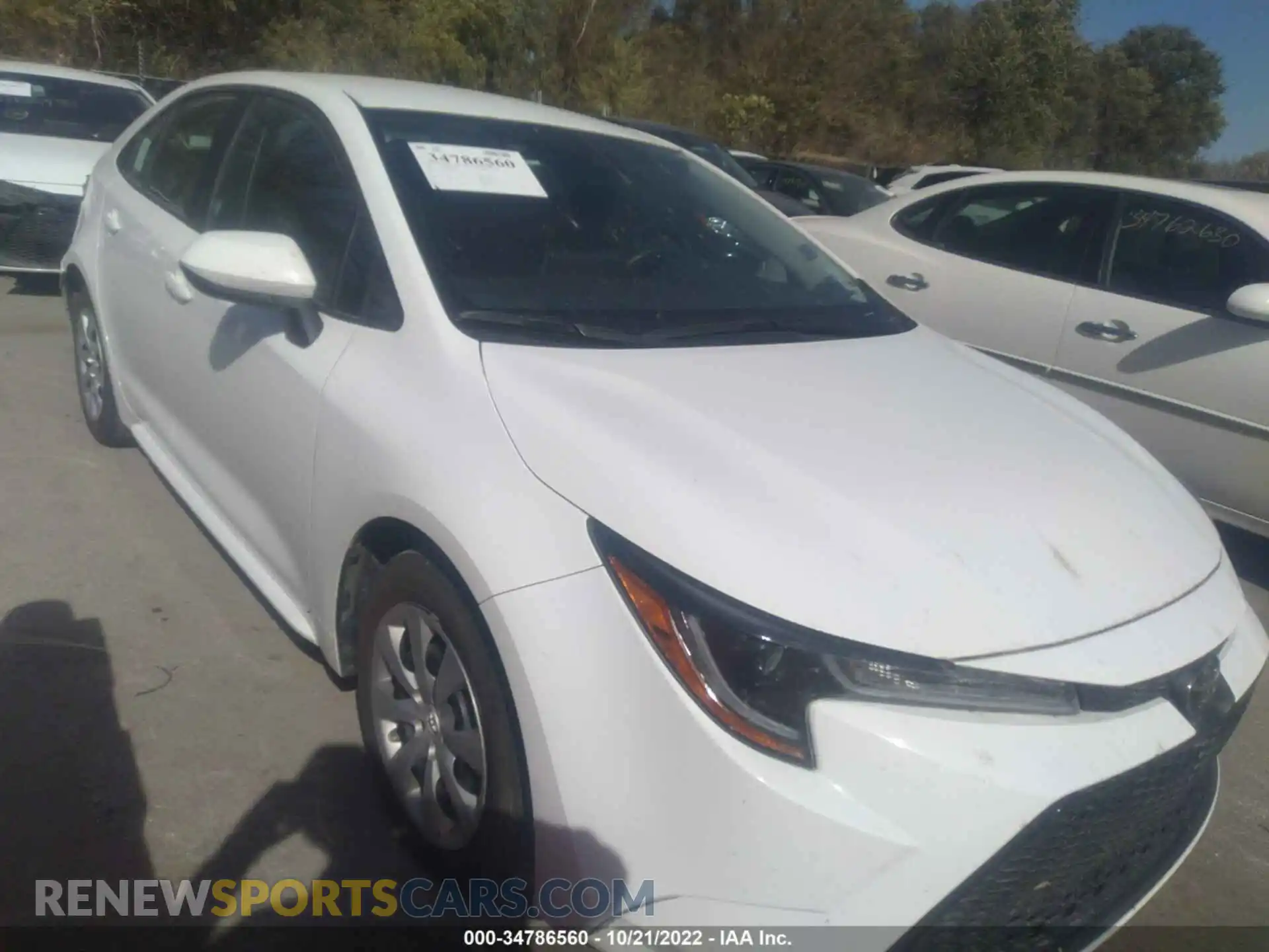 1 Photograph of a damaged car 5YFEPMAE5MP247254 TOYOTA COROLLA 2021