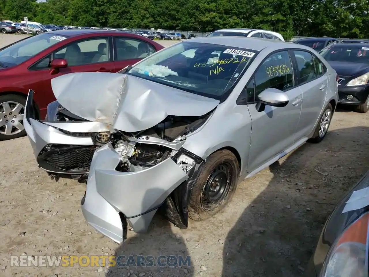 2 Photograph of a damaged car 5YFEPMAE5MP267908 TOYOTA COROLLA 2021