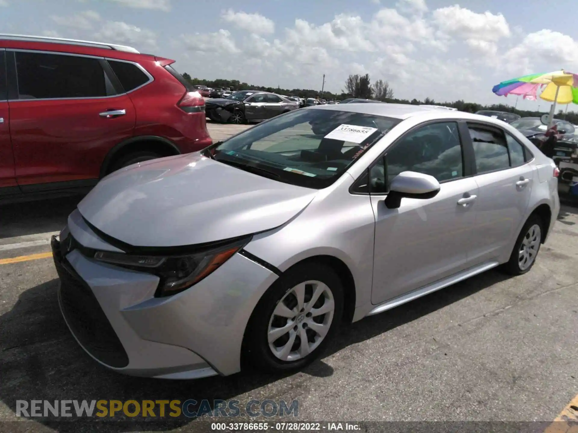 2 Photograph of a damaged car 5YFEPMAE6MP181894 TOYOTA COROLLA 2021