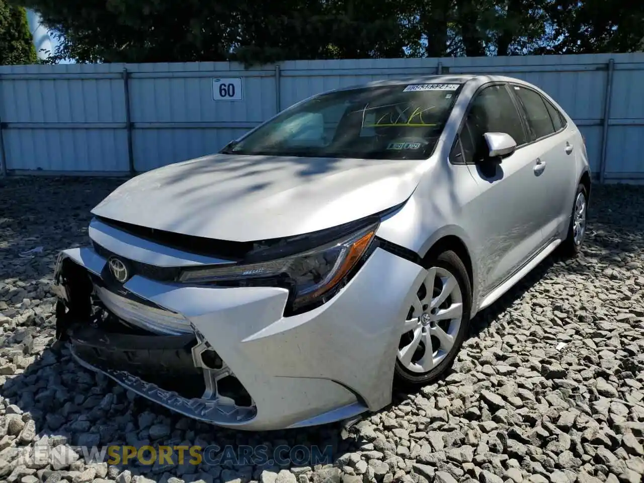 2 Photograph of a damaged car 5YFEPMAE6MP189672 TOYOTA COROLLA 2021