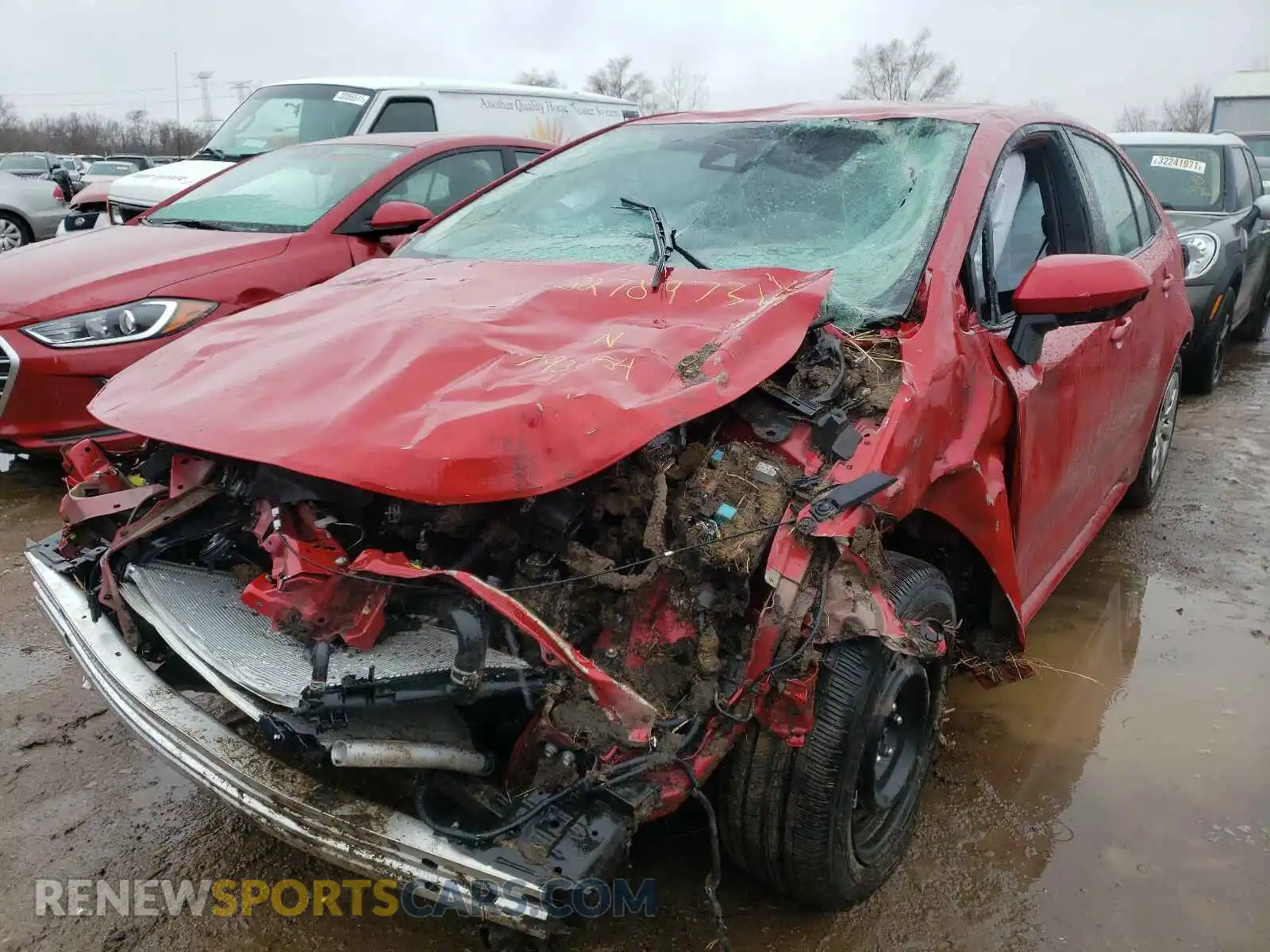 2 Photograph of a damaged car 5YFEPMAE6MP193754 TOYOTA COROLLA 2021