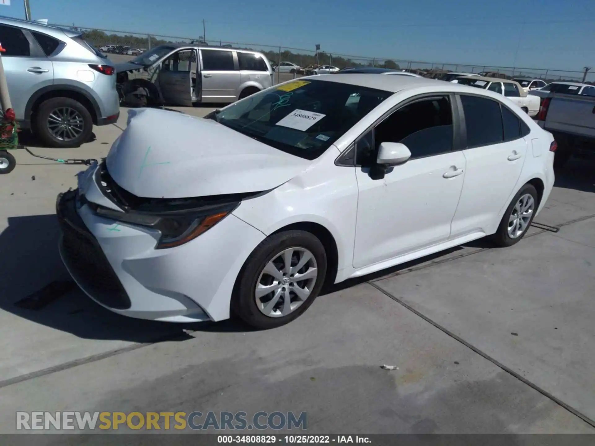 2 Photograph of a damaged car 5YFEPMAE6MP206180 TOYOTA COROLLA 2021