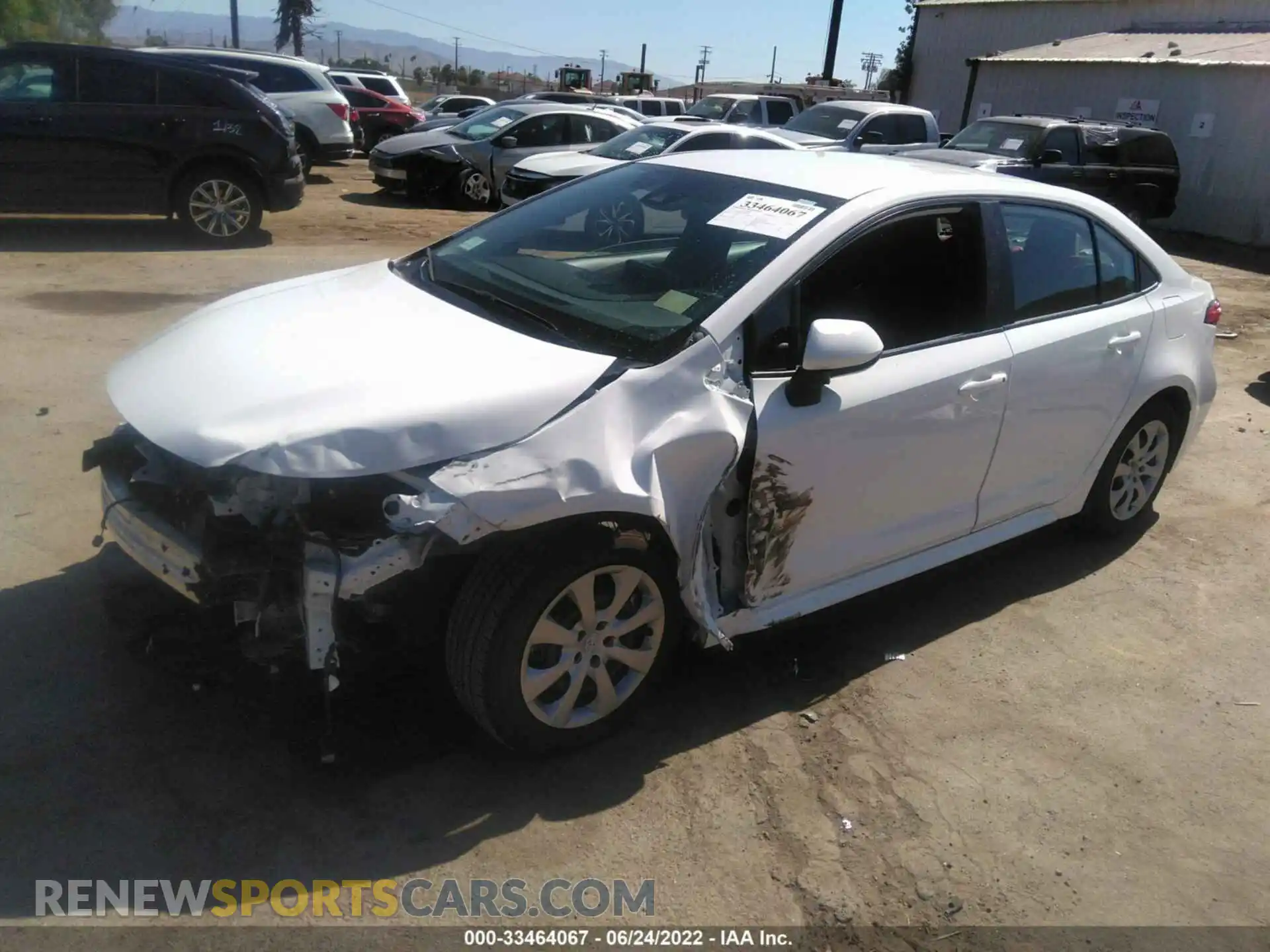 2 Photograph of a damaged car 5YFEPMAE6MP206499 TOYOTA COROLLA 2021