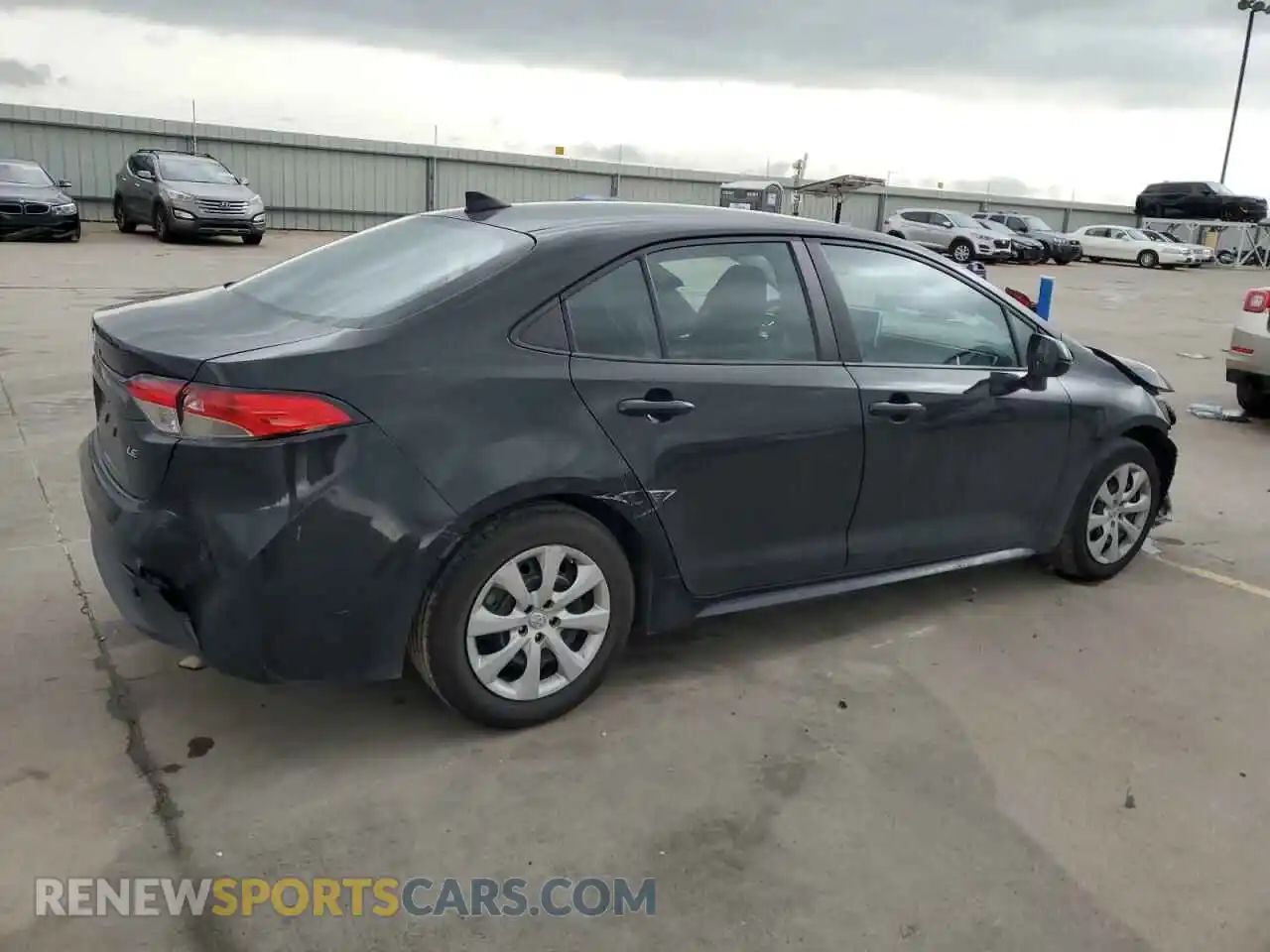 3 Photograph of a damaged car 5YFEPMAE6MP218054 TOYOTA COROLLA 2021