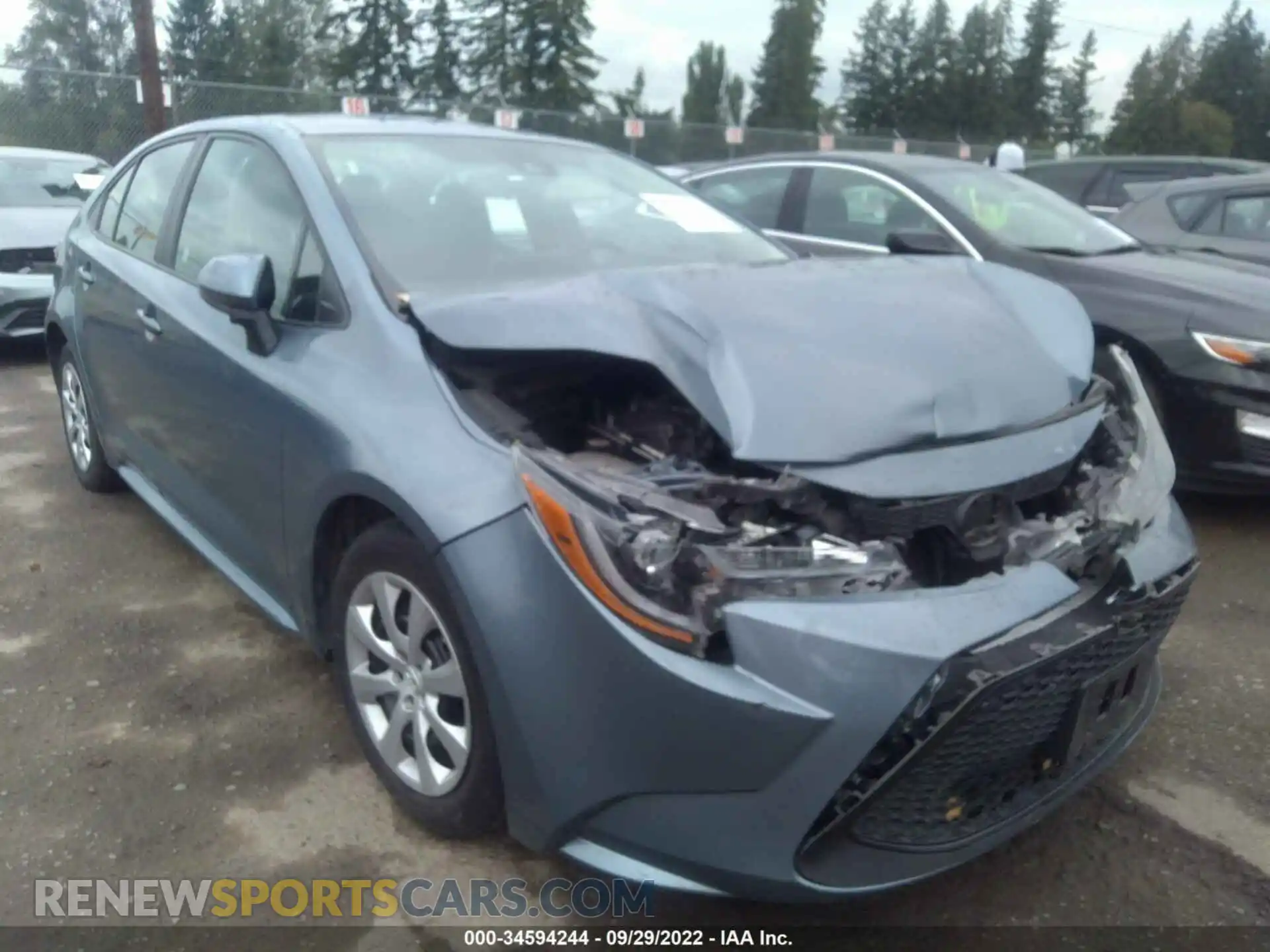 1 Photograph of a damaged car 5YFEPMAE6MP221360 TOYOTA COROLLA 2021