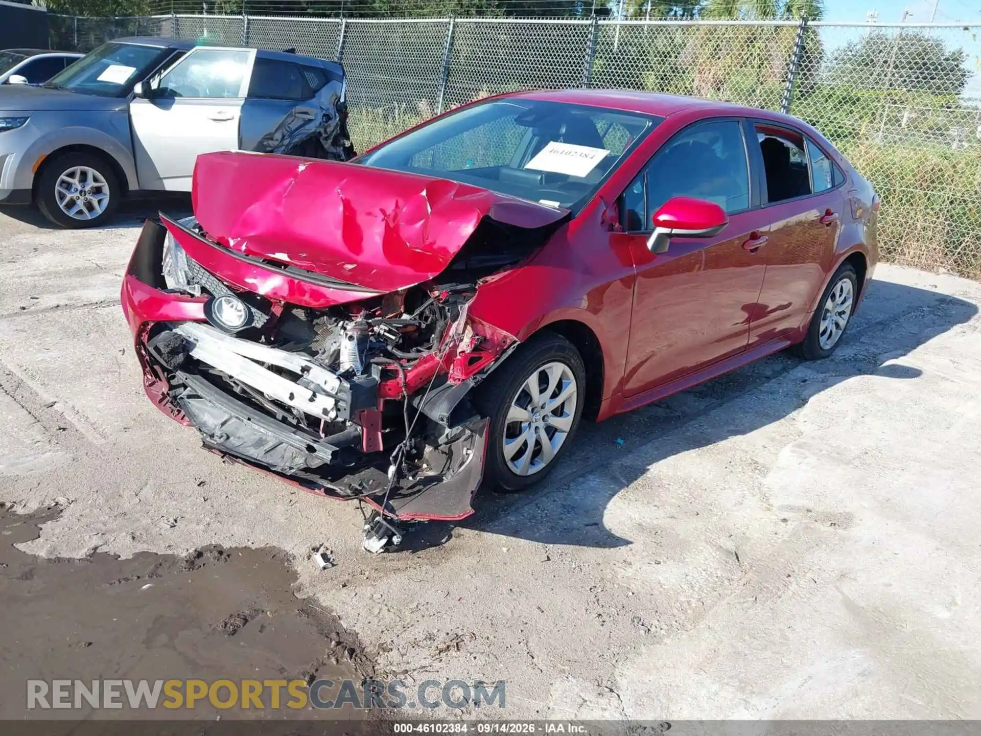 2 Photograph of a damaged car 5YFEPMAE6MP224081 TOYOTA COROLLA 2021