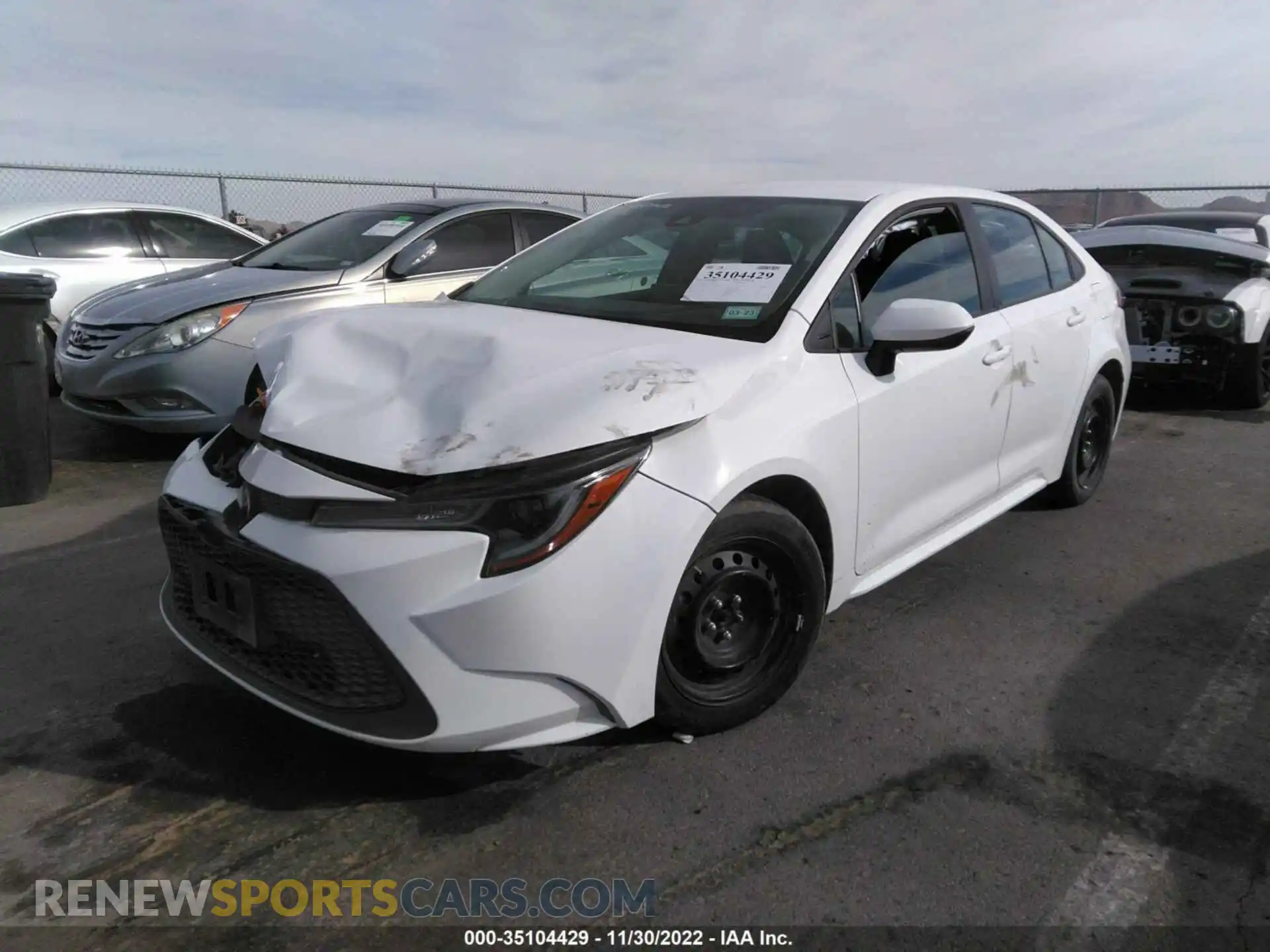 2 Photograph of a damaged car 5YFEPMAE6MP233475 TOYOTA COROLLA 2021