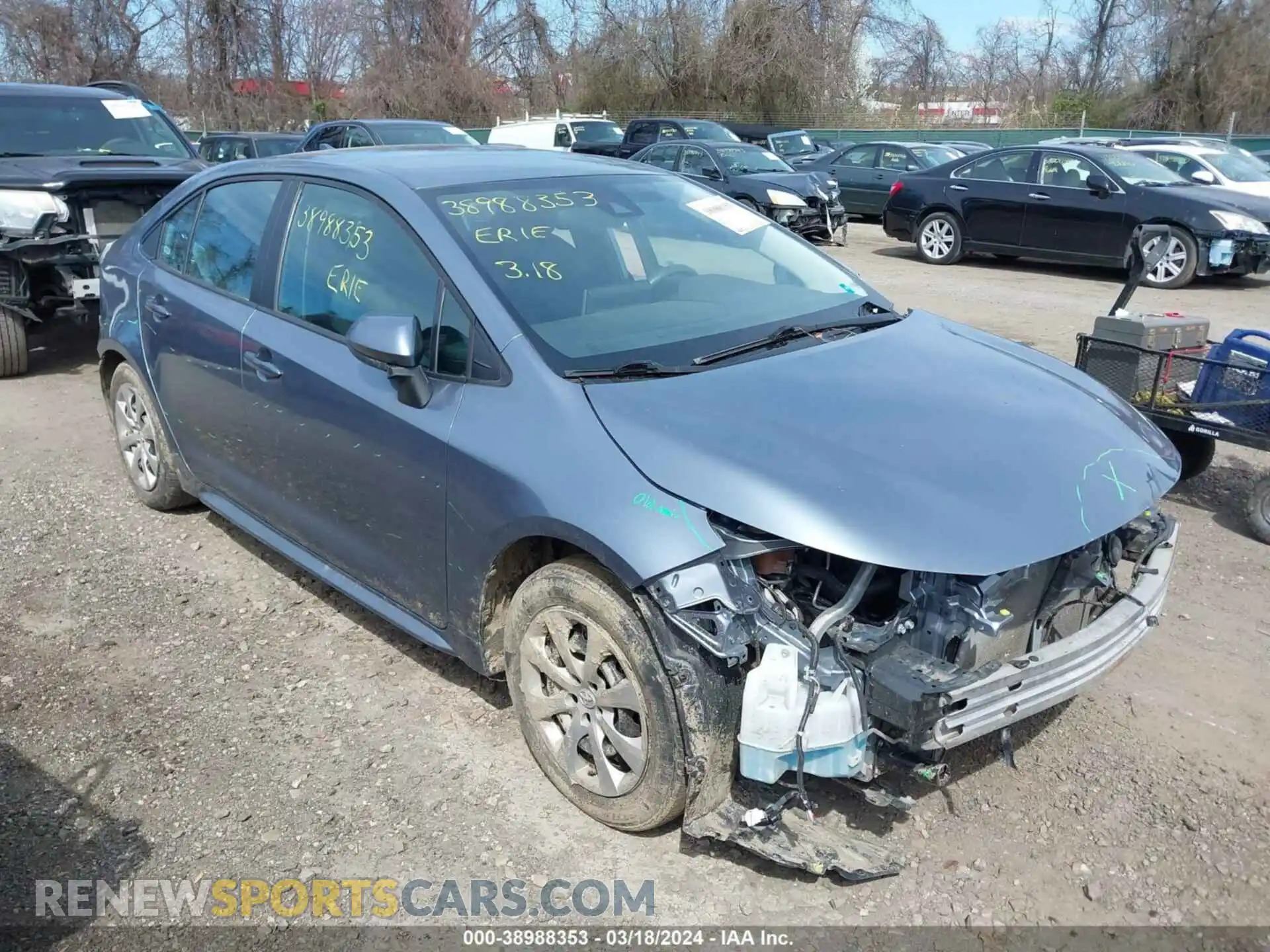 1 Photograph of a damaged car 5YFEPMAE6MP234089 TOYOTA COROLLA 2021