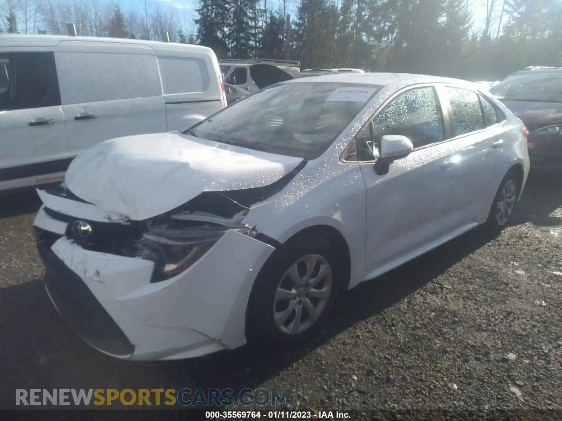 2 Photograph of a damaged car 5YFEPMAE6MP246503 TOYOTA COROLLA 2021