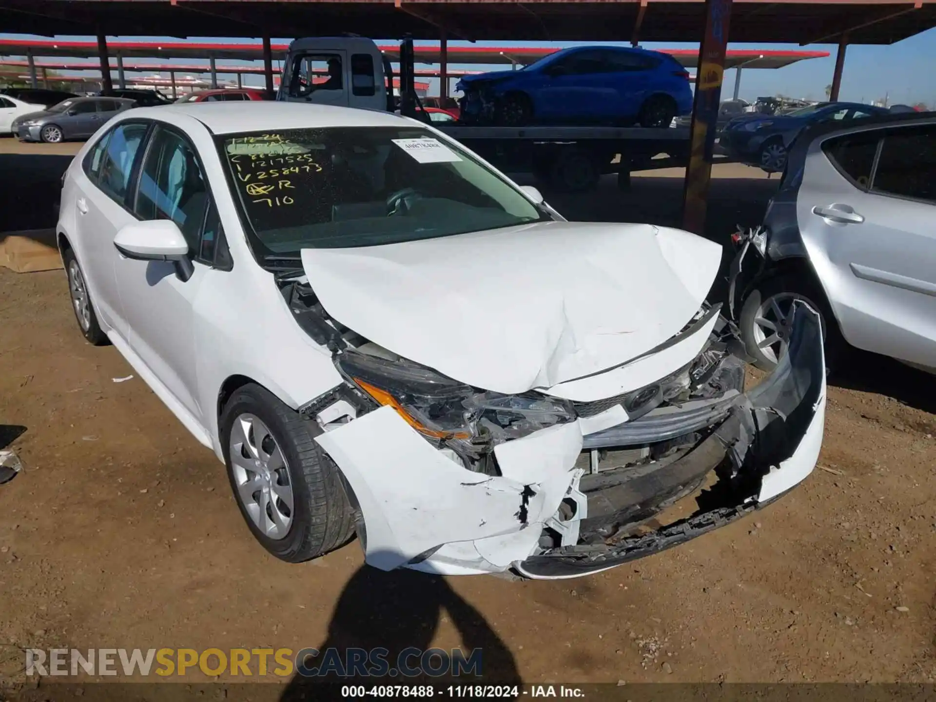 1 Photograph of a damaged car 5YFEPMAE6MP258473 TOYOTA COROLLA 2021