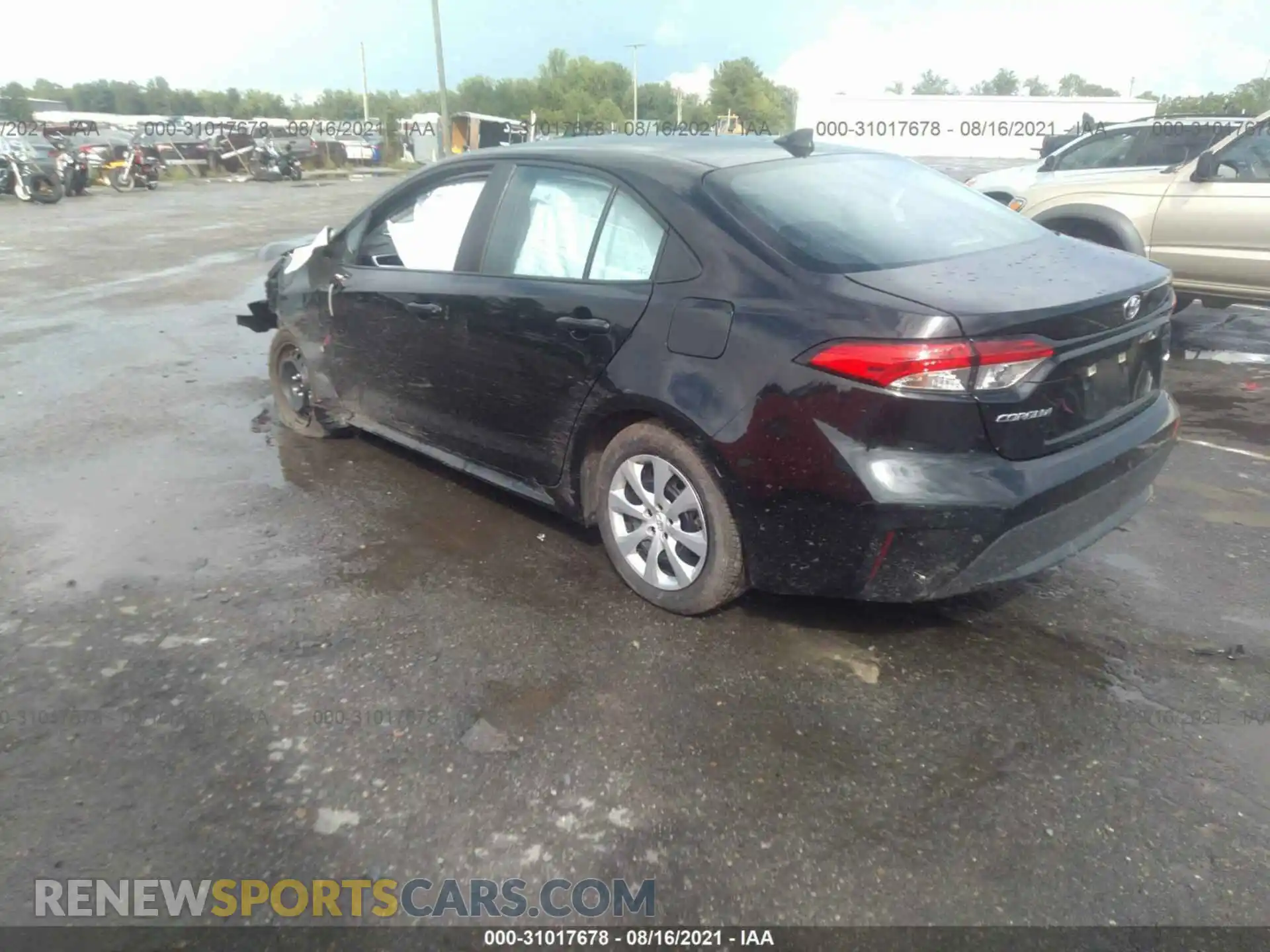 3 fotografías del automóvil dañado 5YFEPMAE7MP165610 TOYOTA COROLLA 2021