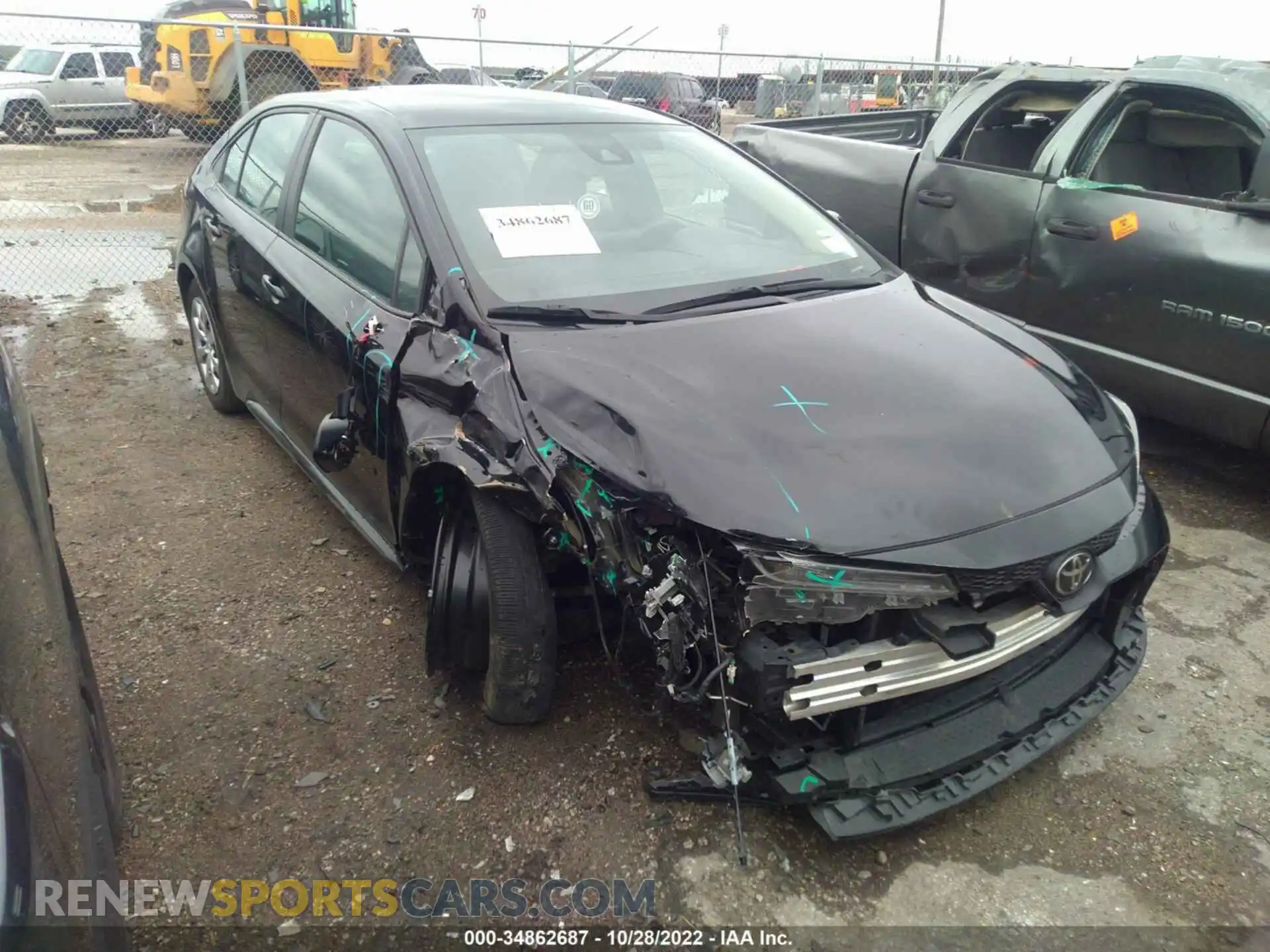 1 Photograph of a damaged car 5YFEPMAE7MP179233 TOYOTA COROLLA 2021