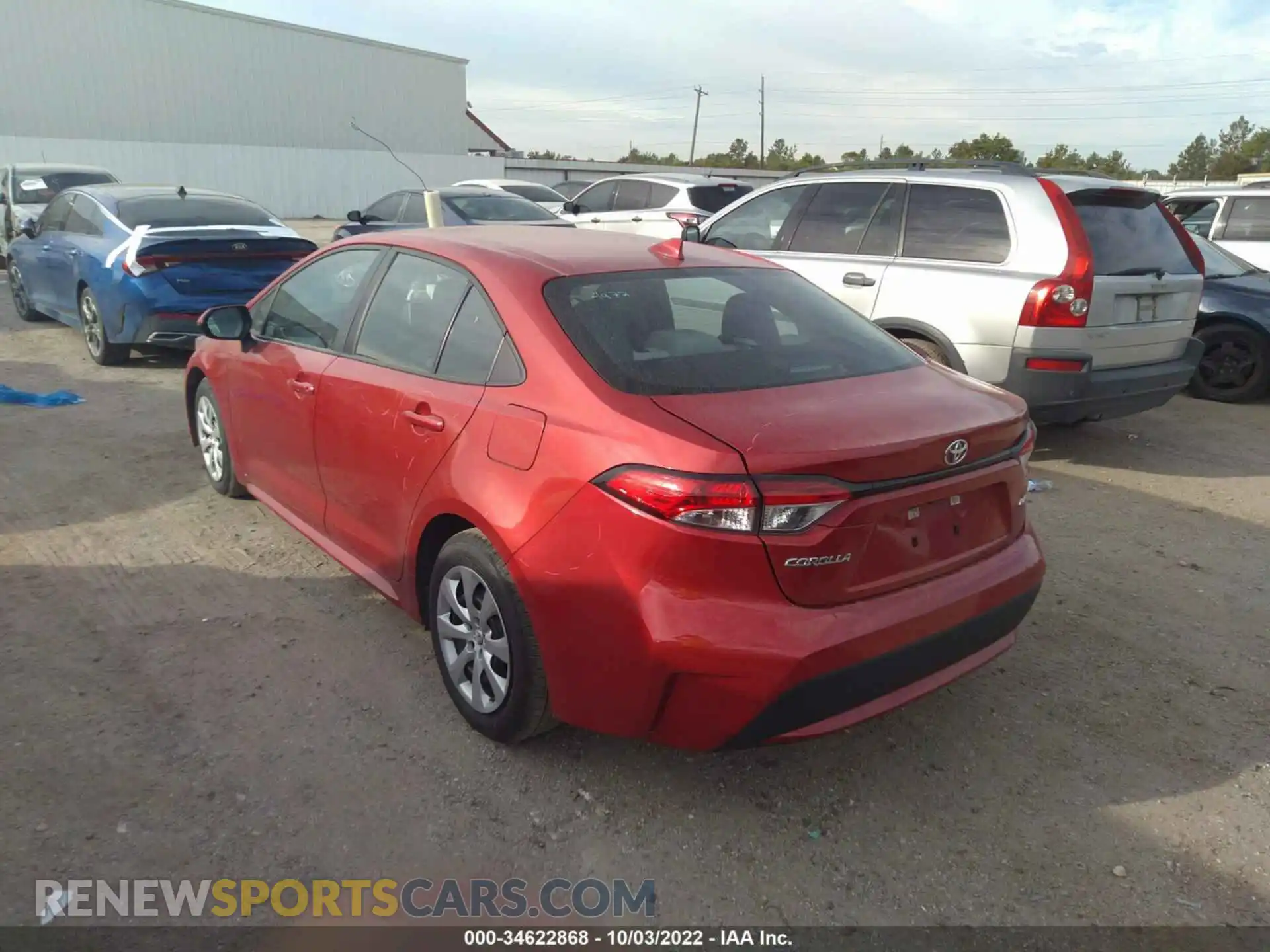 3 Photograph of a damaged car 5YFEPMAE7MP179250 TOYOTA COROLLA 2021