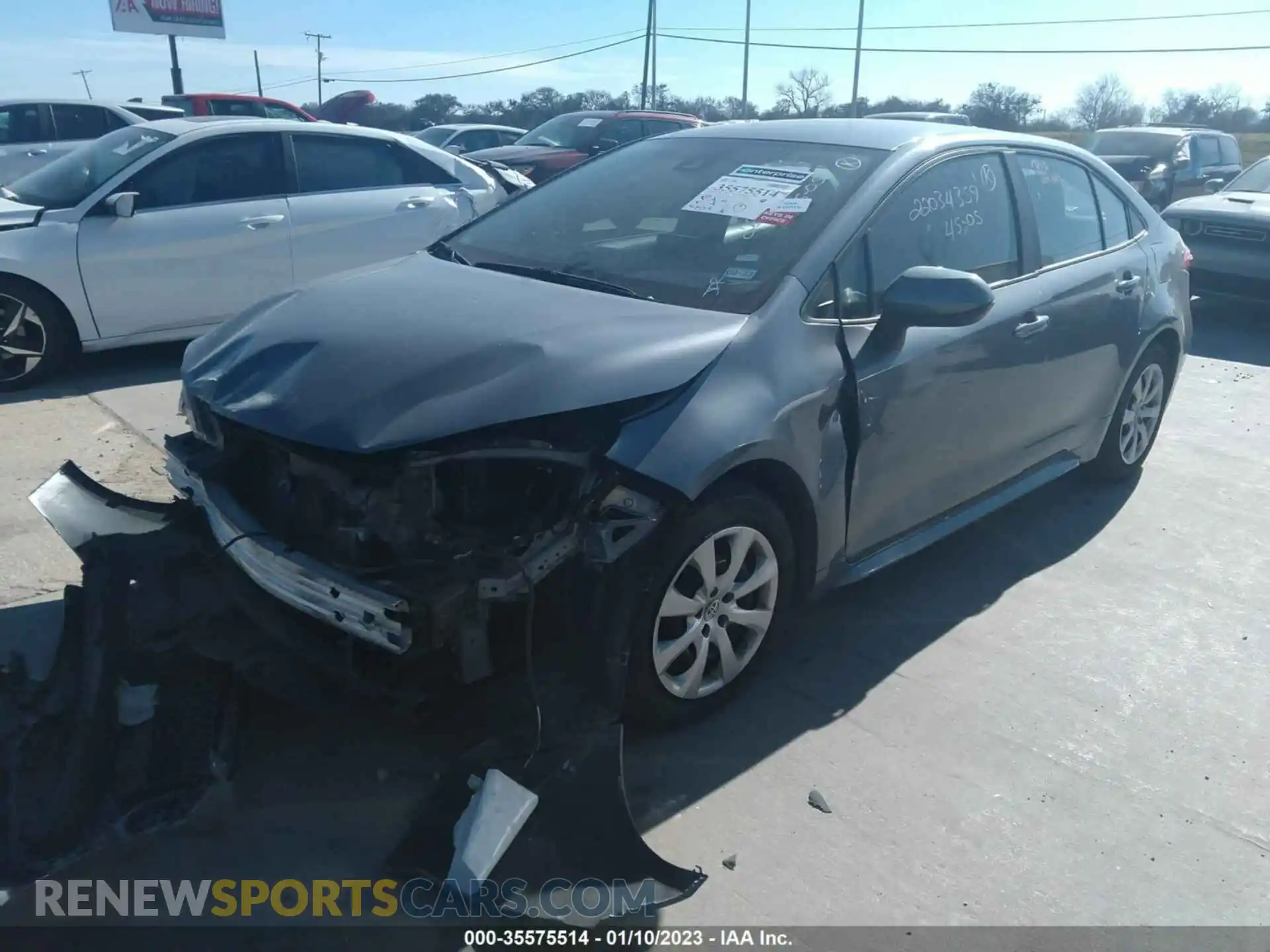 2 Photograph of a damaged car 5YFEPMAE7MP180866 TOYOTA COROLLA 2021