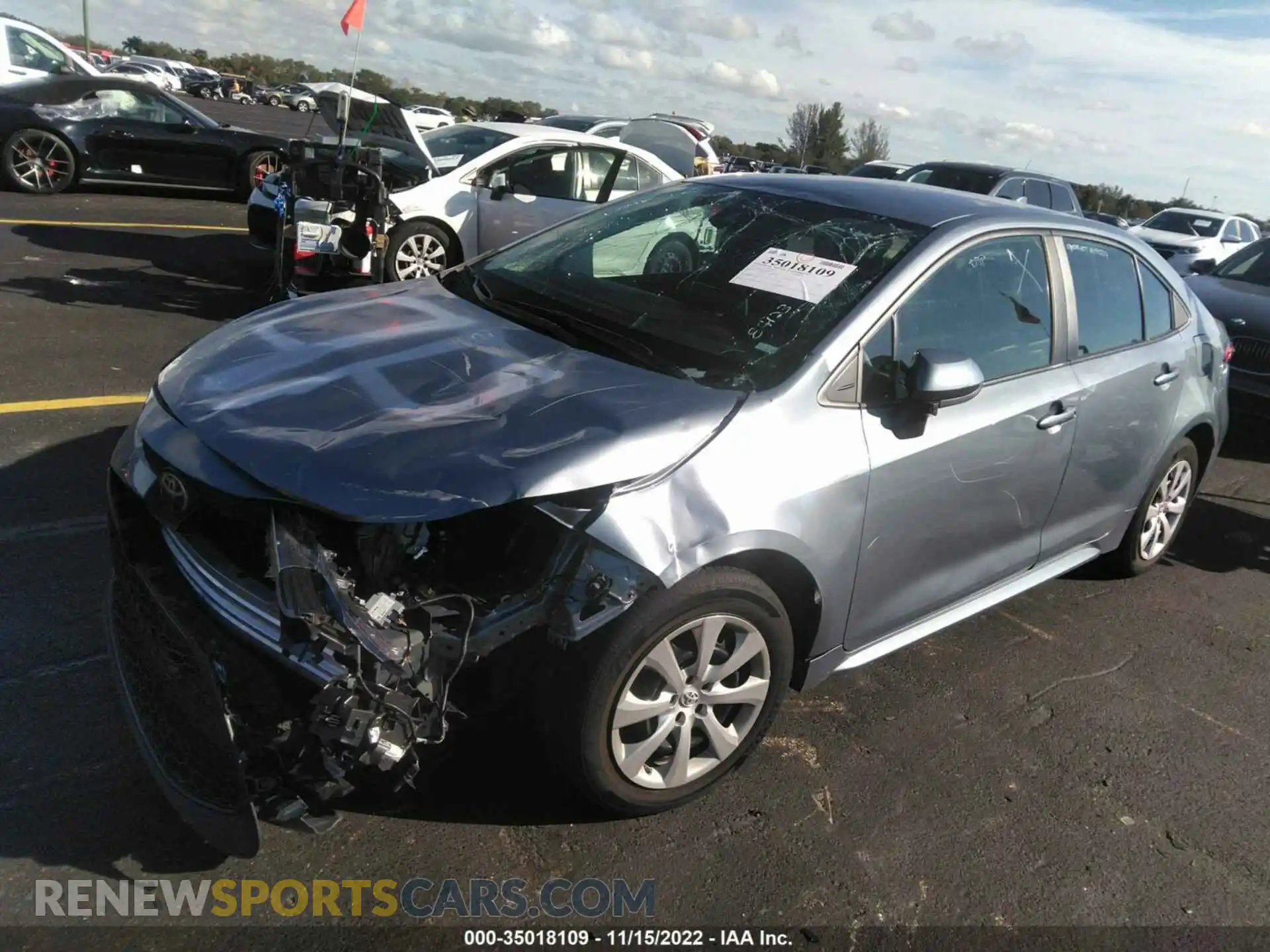 2 Photograph of a damaged car 5YFEPMAE7MP190734 TOYOTA COROLLA 2021